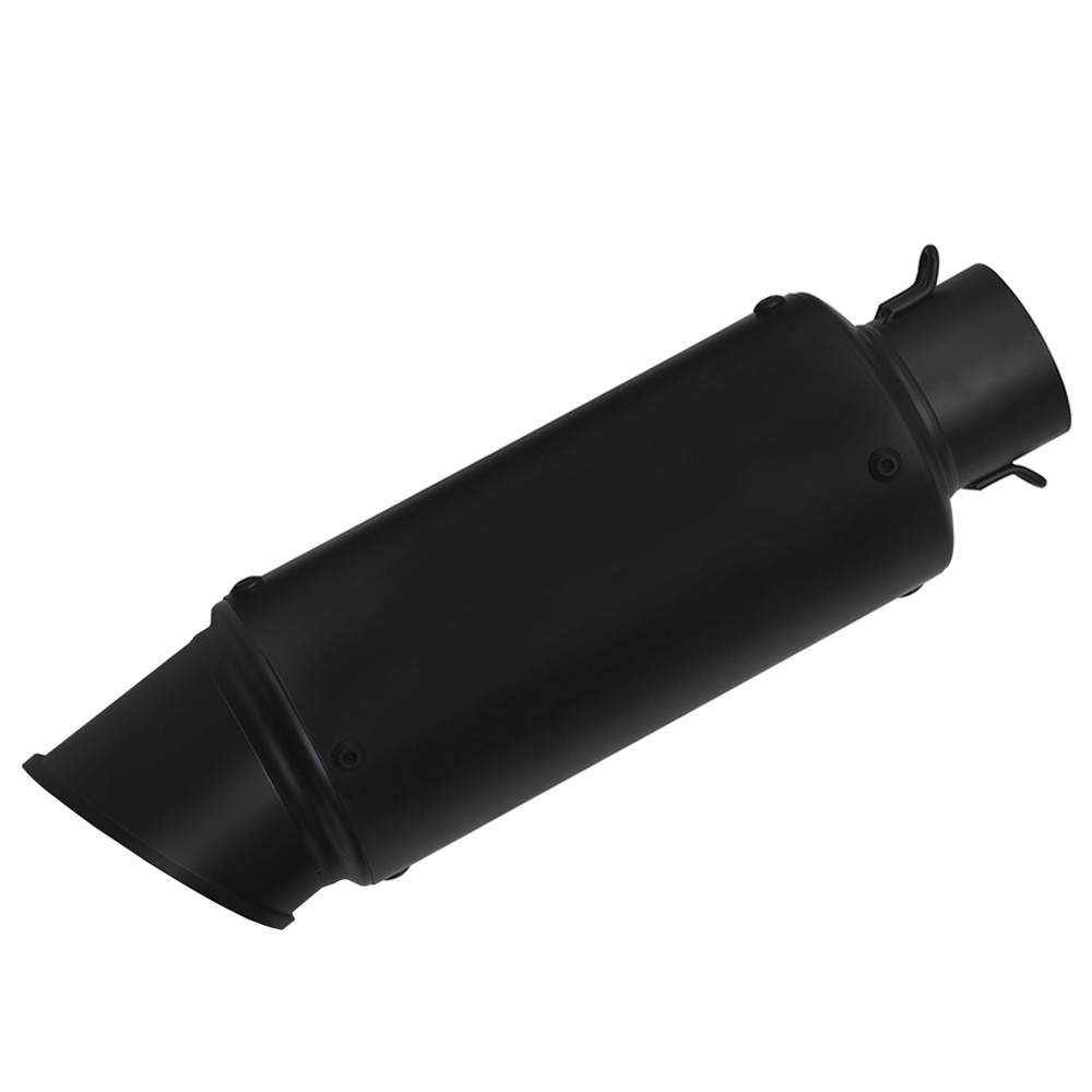 Bolt-on 51mm 2″ Universal Motorcycle Black Exhaust Muffler Pipe Tail Tip