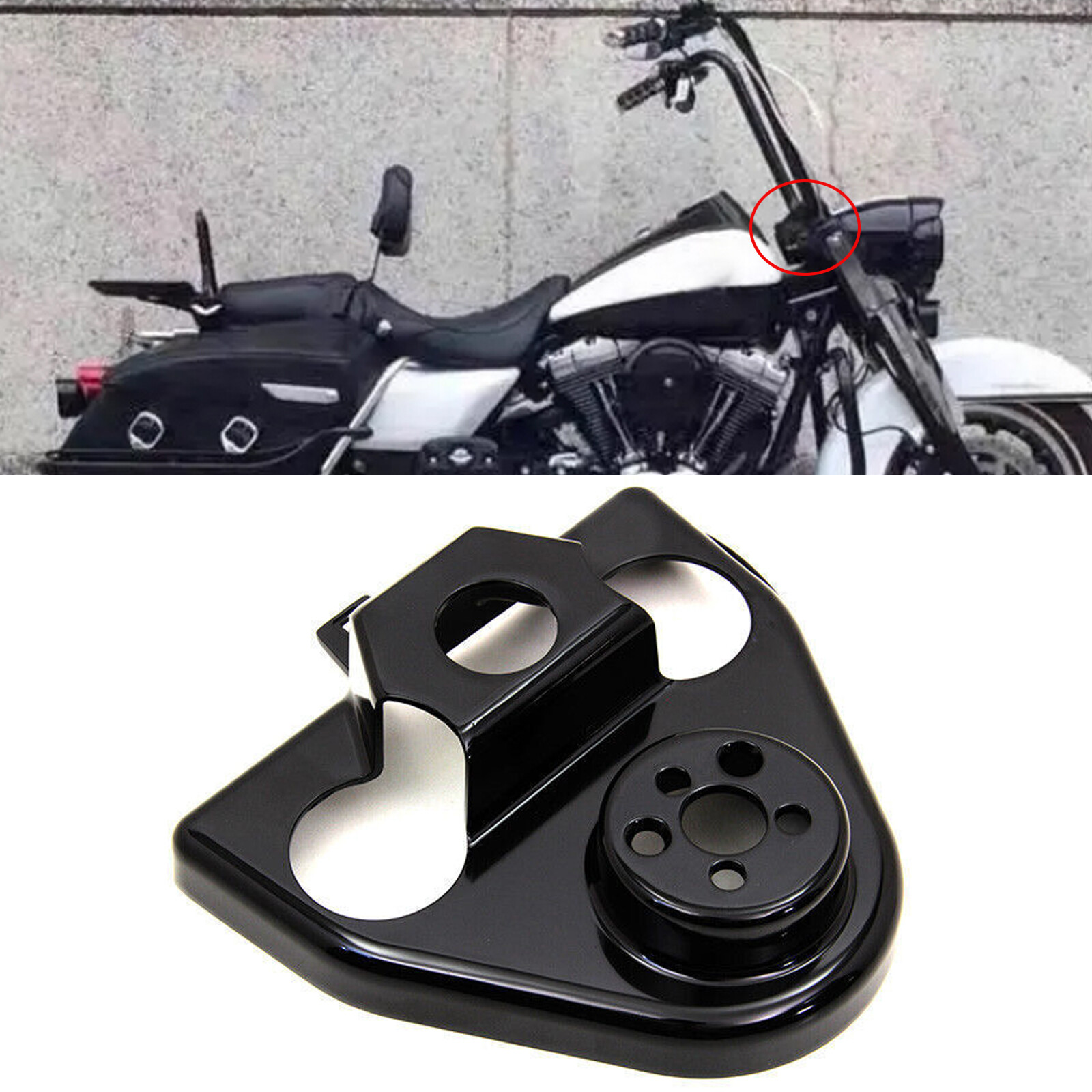 Zinc Alloy Handlebar Riser Cover For Harley Road King FLHR Custom FLHRS FLHRSI