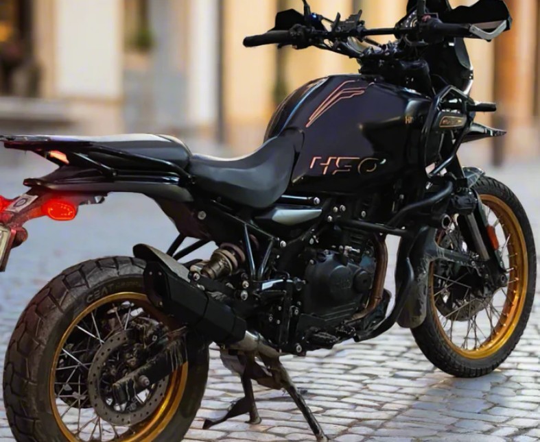 BARREL ROGUE 2.0 EXHAUST WITH LINK PIPE BLACK FOR ROYAL ENFIELD HIMALAYAN 450