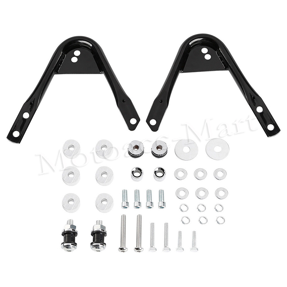 Detachable 2-up Tour Pack Pak Mount Rack + Docking Hardware Kit For Harley Glide
