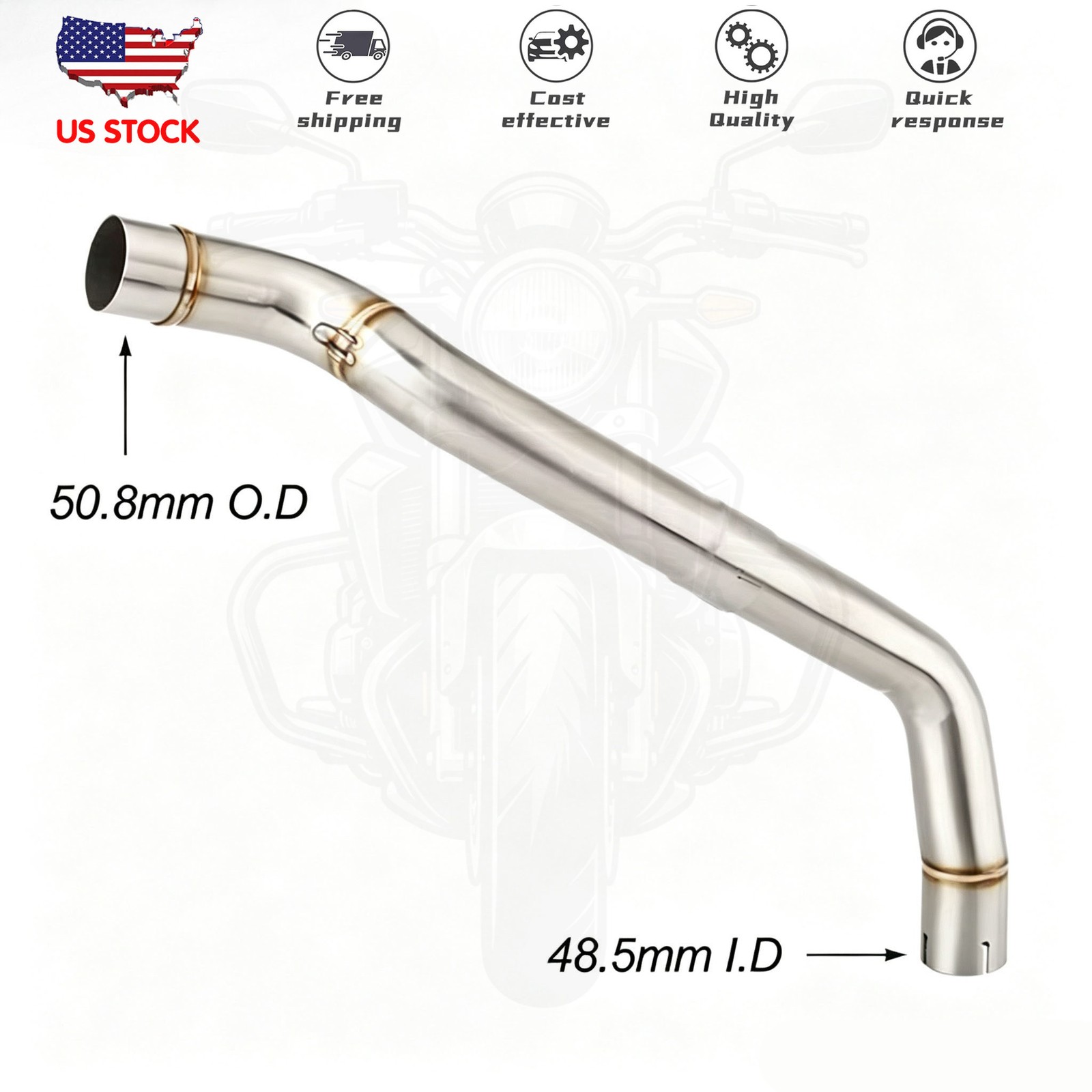 For Honda CBR600RR F5 2005-2026 Carbon Exhaust System Kit Mid Link Pipe Muffler