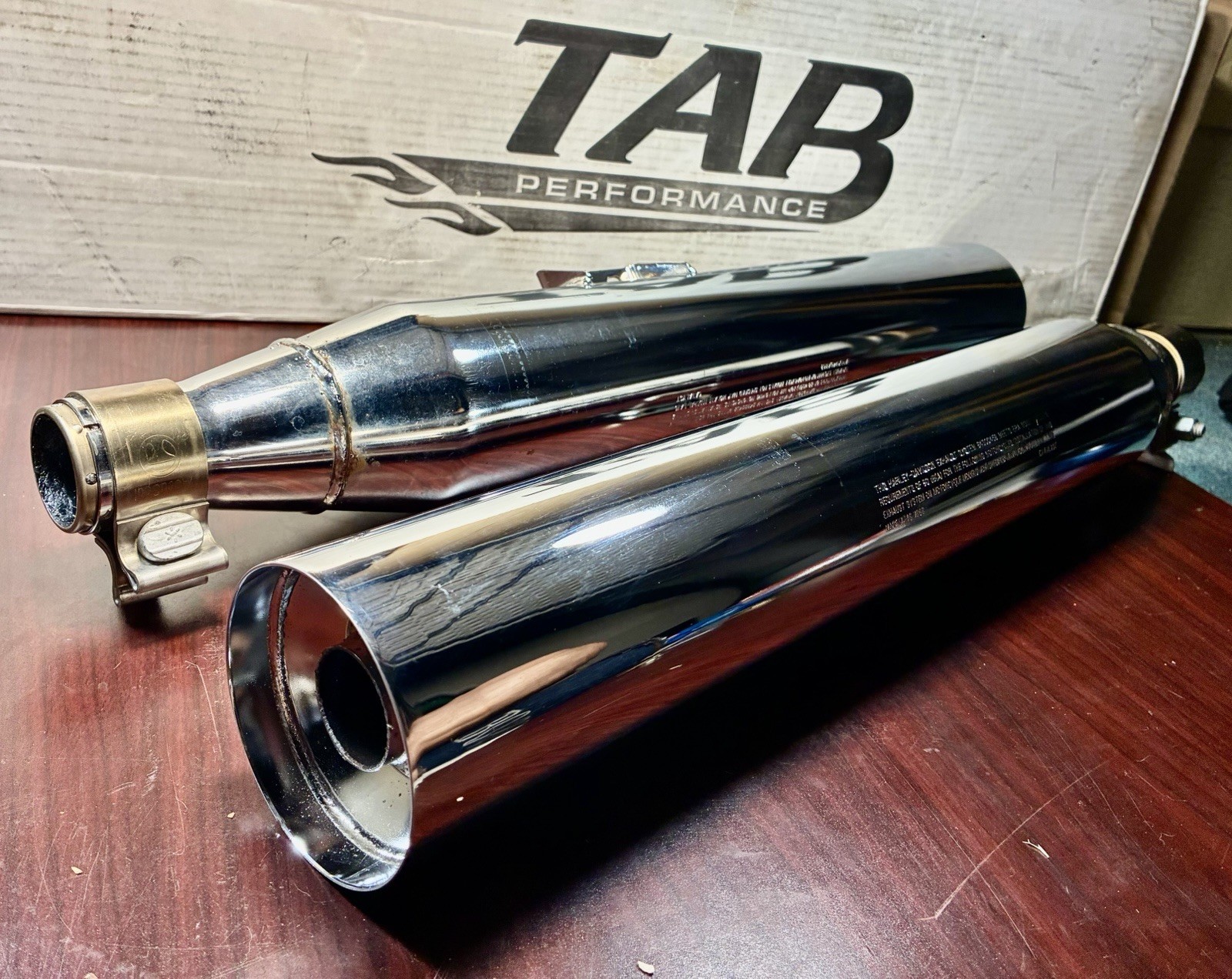 Tab Exhausts Harley Davidson Slip On Exhaust Baffle Chrome Performance Tail Pipe