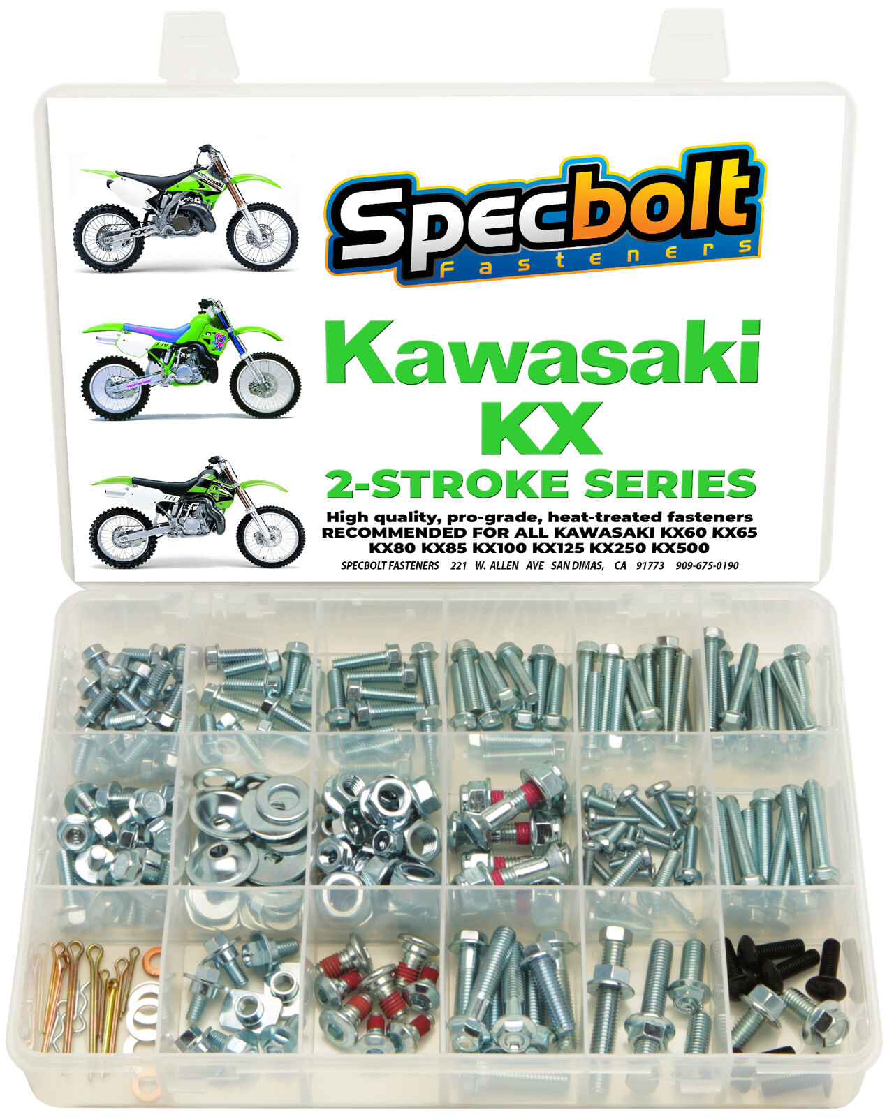 KAWASAKI KX Bolt kit KX60 KX65 KX80 KX85 KX100 KX112 KX125 KX250 KX500 SPECBOLT
