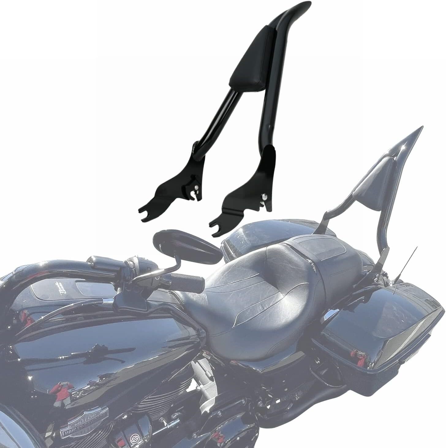 Passenger Backrest Sissy Bar For Harley Touring Road King Street Glide 2009-2024