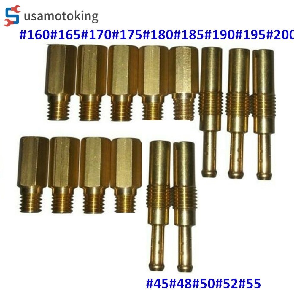 9Pcs Main Jet kit & 5Pcs Set Slow Pilot Jet For PWK Keihin OKO CVK Carburetor
