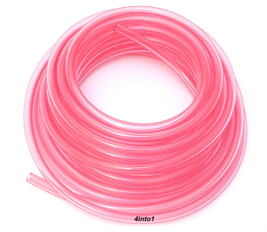 Helix Clear Pink / Red 3/16″ (5mm) Polyurethane Fuel Line – 5 ‘ Feet