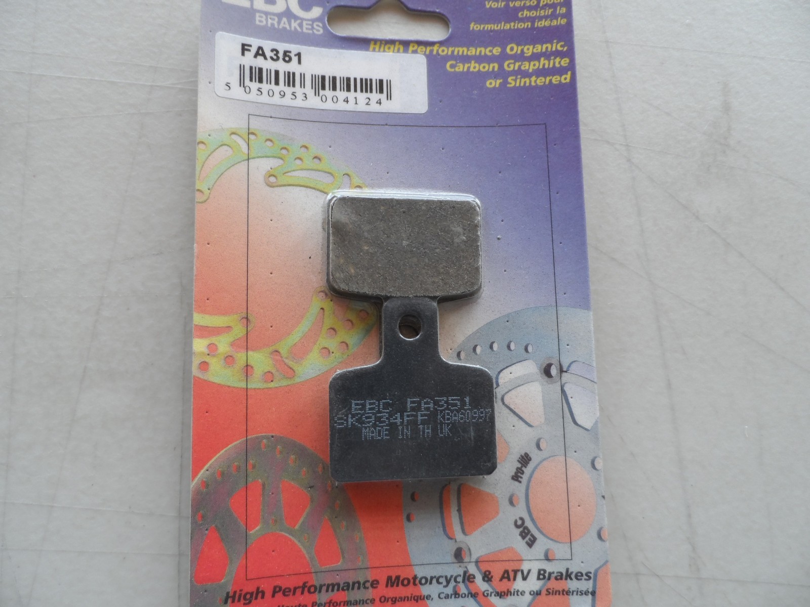 EBC FA351 Organic Front Disc pads For Various models as listed