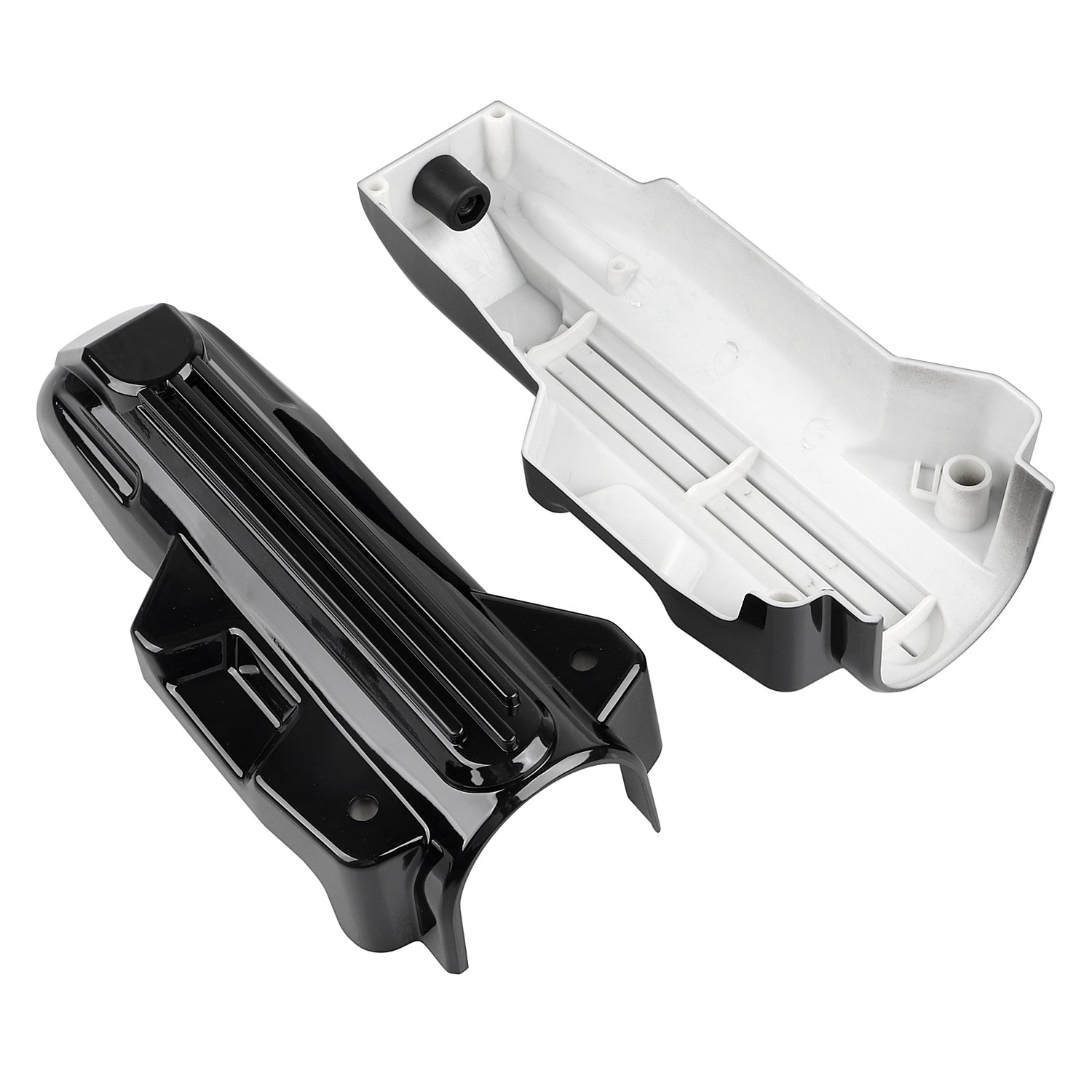 US Black Lower Fork Covers Upper Fork Slider Accent For Harley Road Street Glide