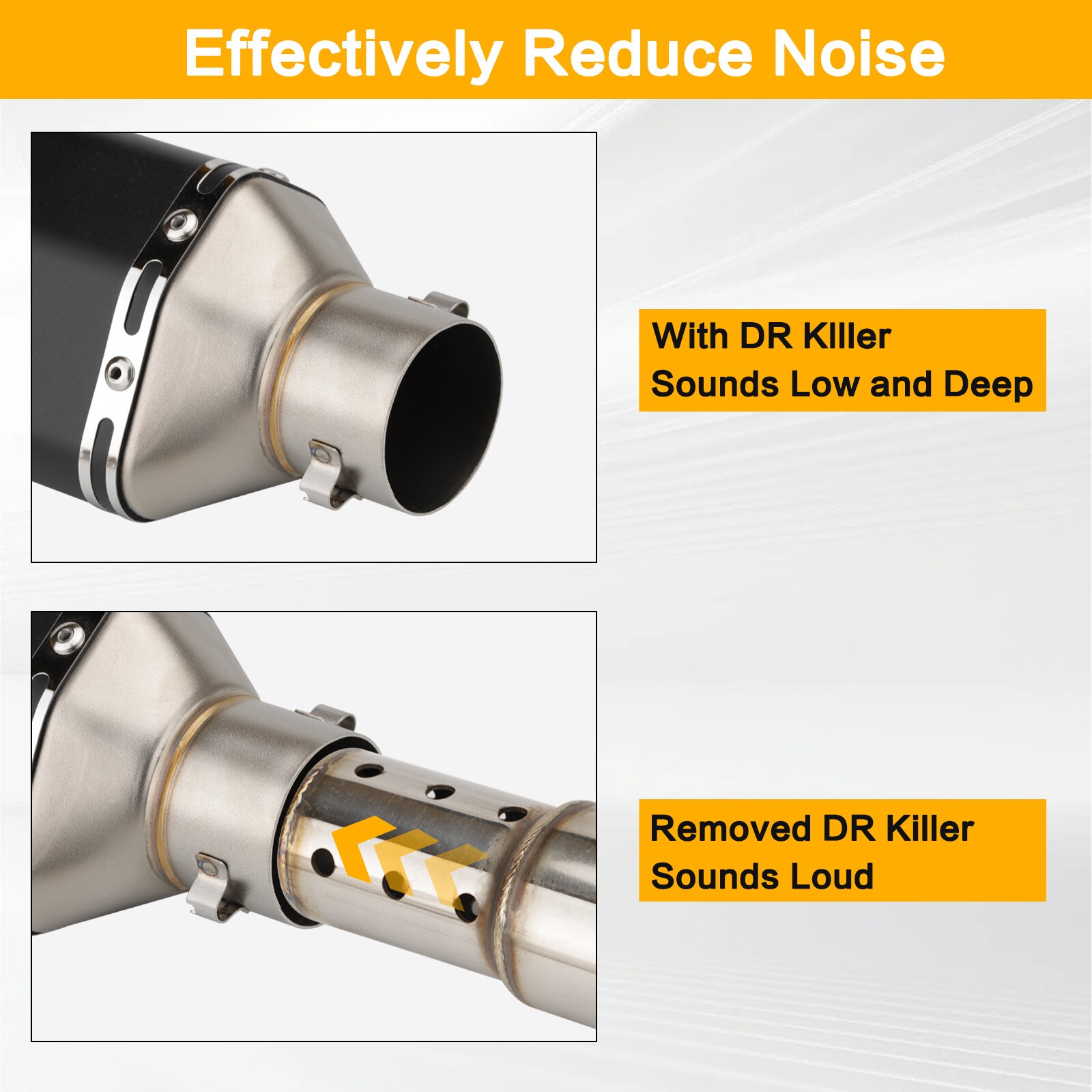 Removable Motorcycle DB Killer 51mm 2″ Universal Muffler Silencer Baffle Slip-On