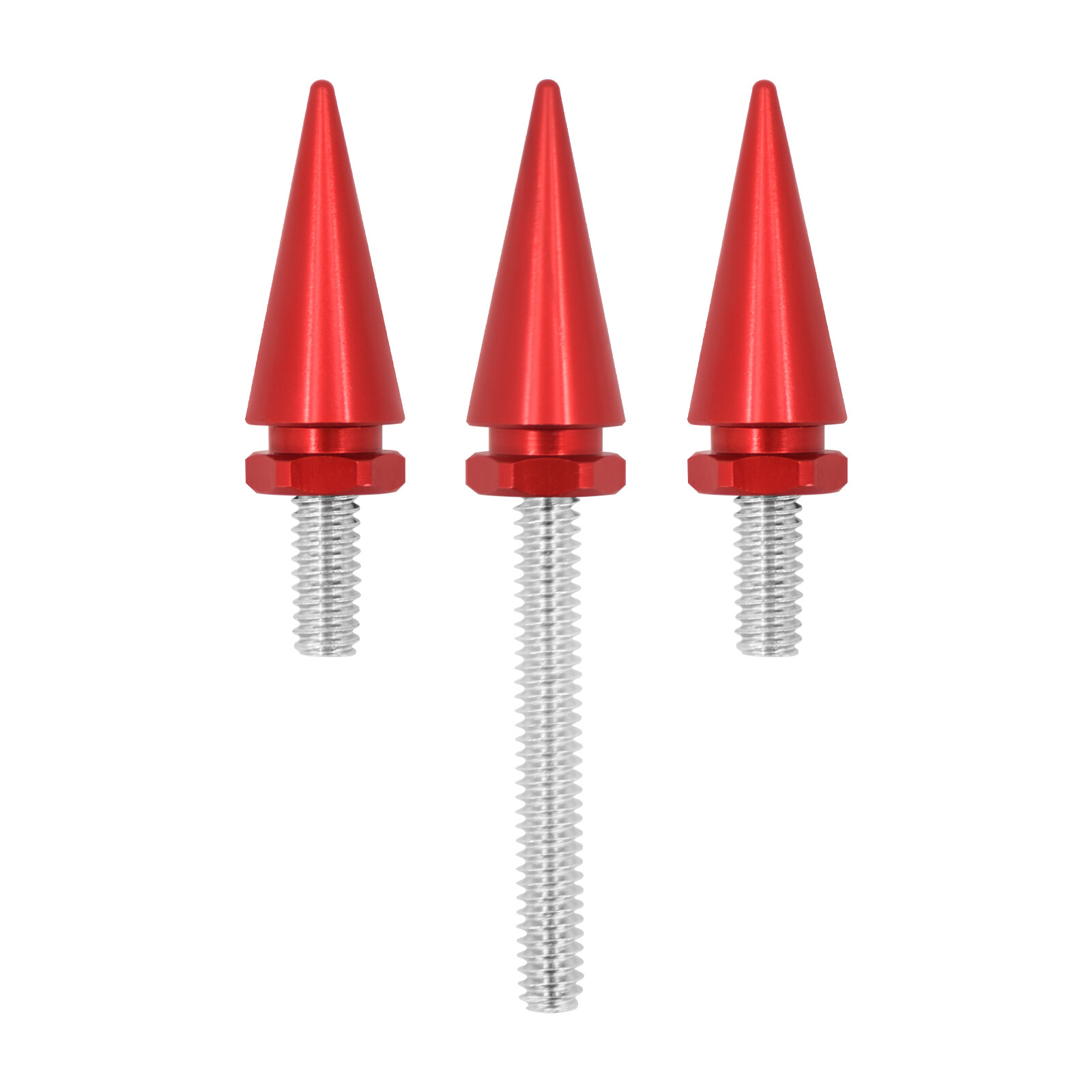 3x Red Spike Windscreen Windshield Screws For Harley 14-23 Street Electra Glide