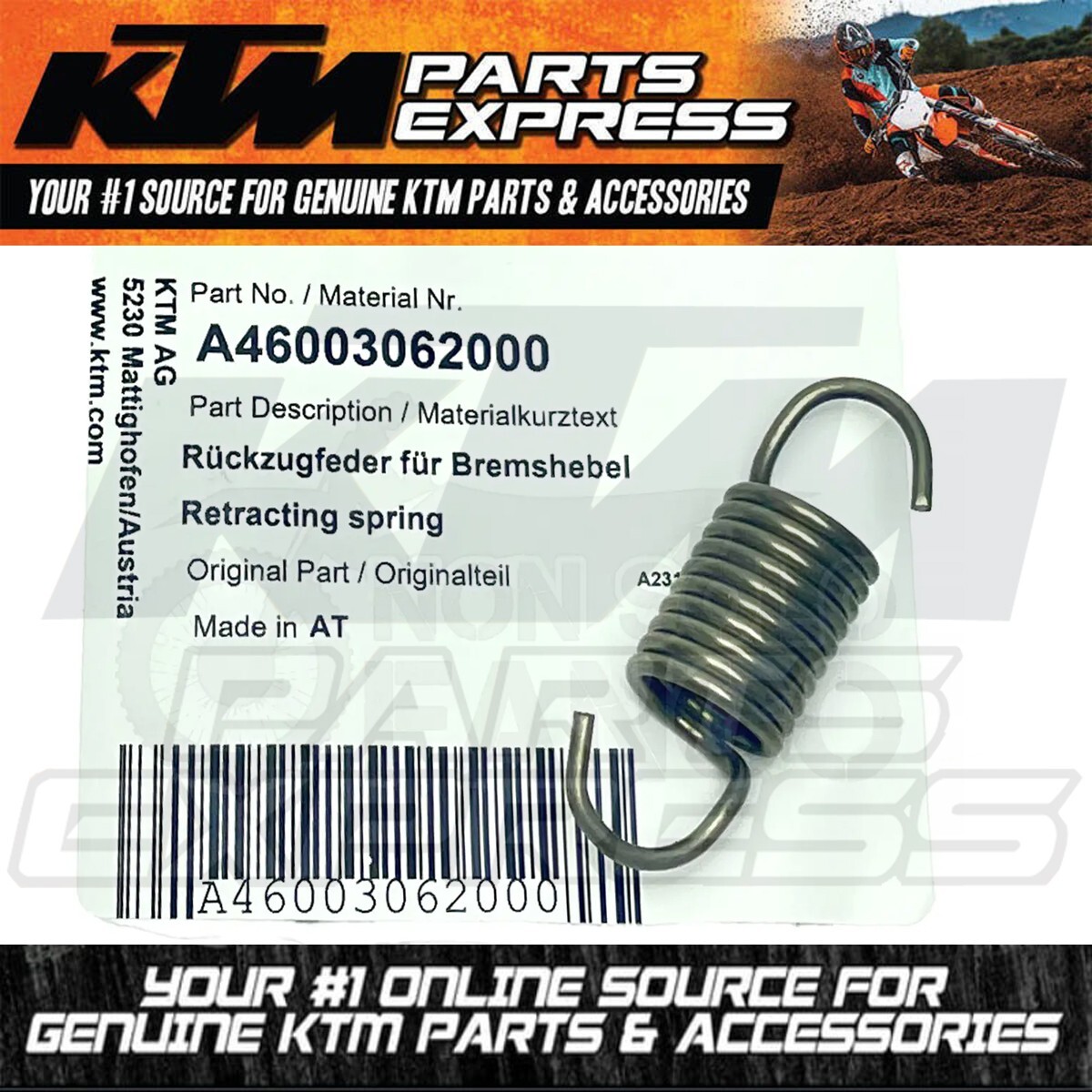 KTM GASGAS HUSQVARNA FOOT BRAKE LEVER SPRING RETRACTABLE 125 250 300 350 450 500