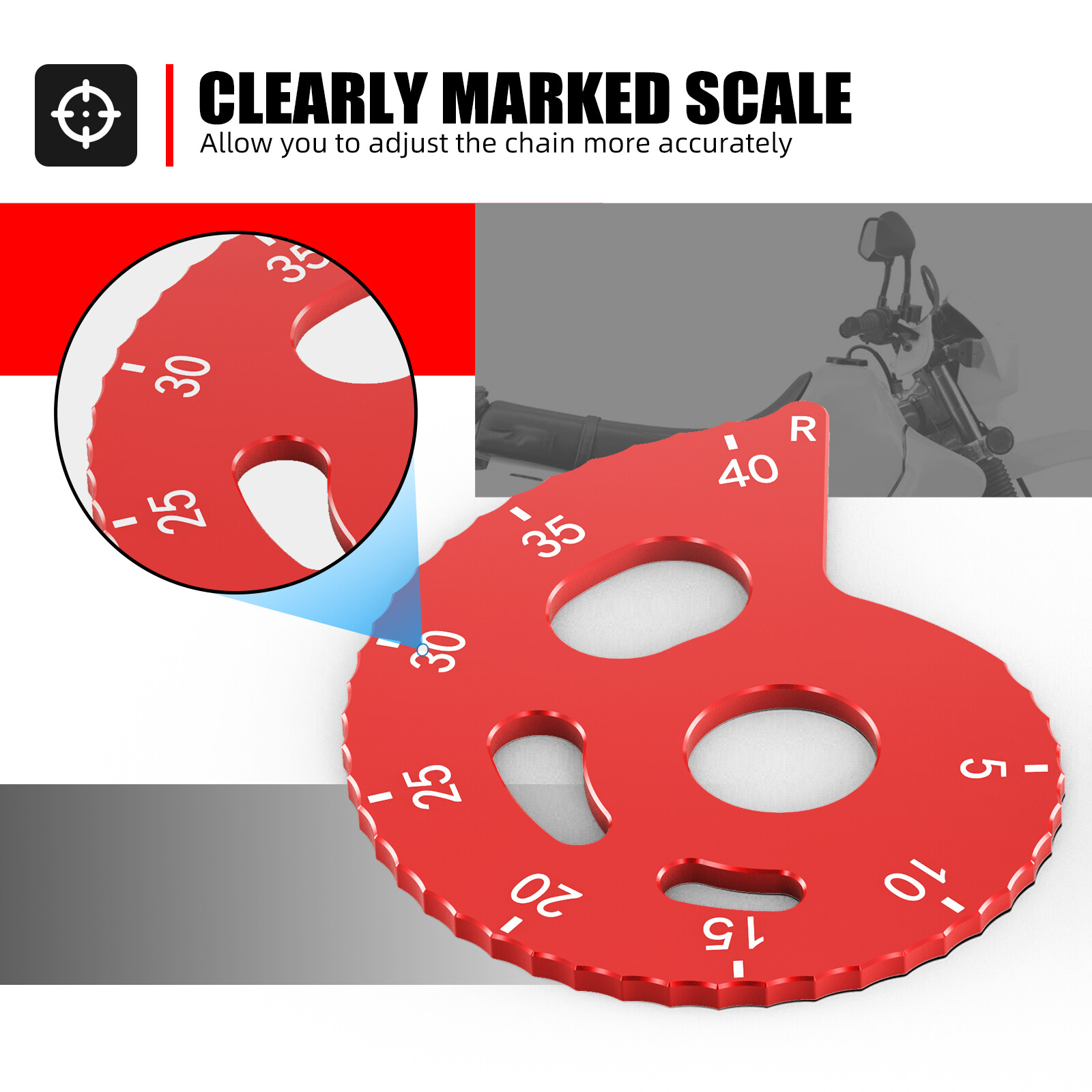 NiceCNC Rear Left Right Chain Adjusters For Honda XR 650L XR650L 1993-2022 Red