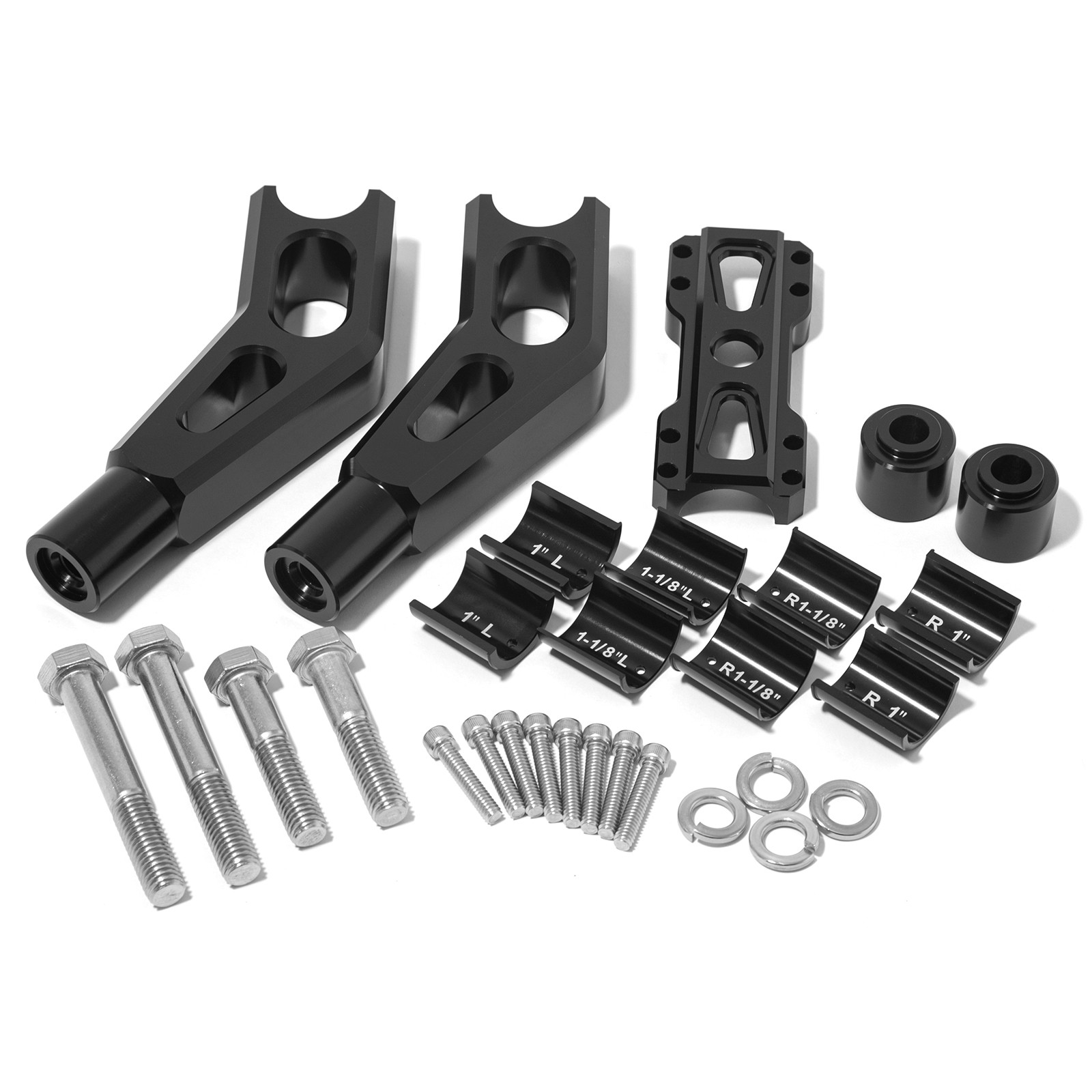 Pullback 7″ 8″ Riser Clamp For Harley Club Style 1″ 1.25″ 1-1/8″bar Dyna Softail
