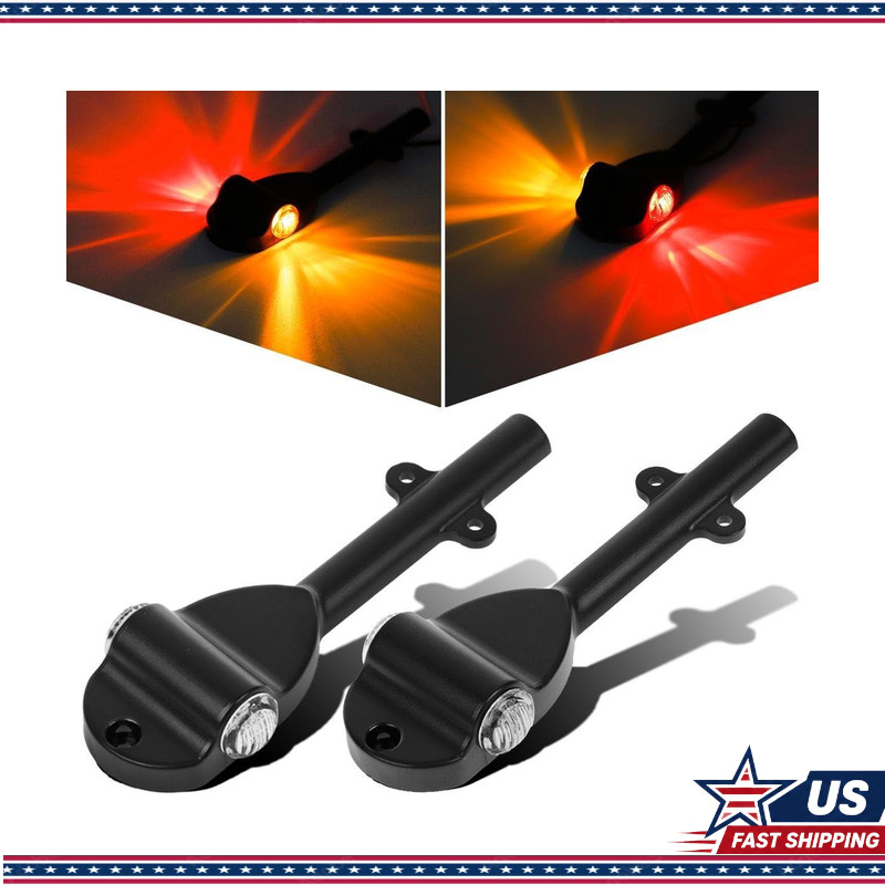 2PCs Red/Amber LED Trailer Fender Clearance Marker Light, Front Rear