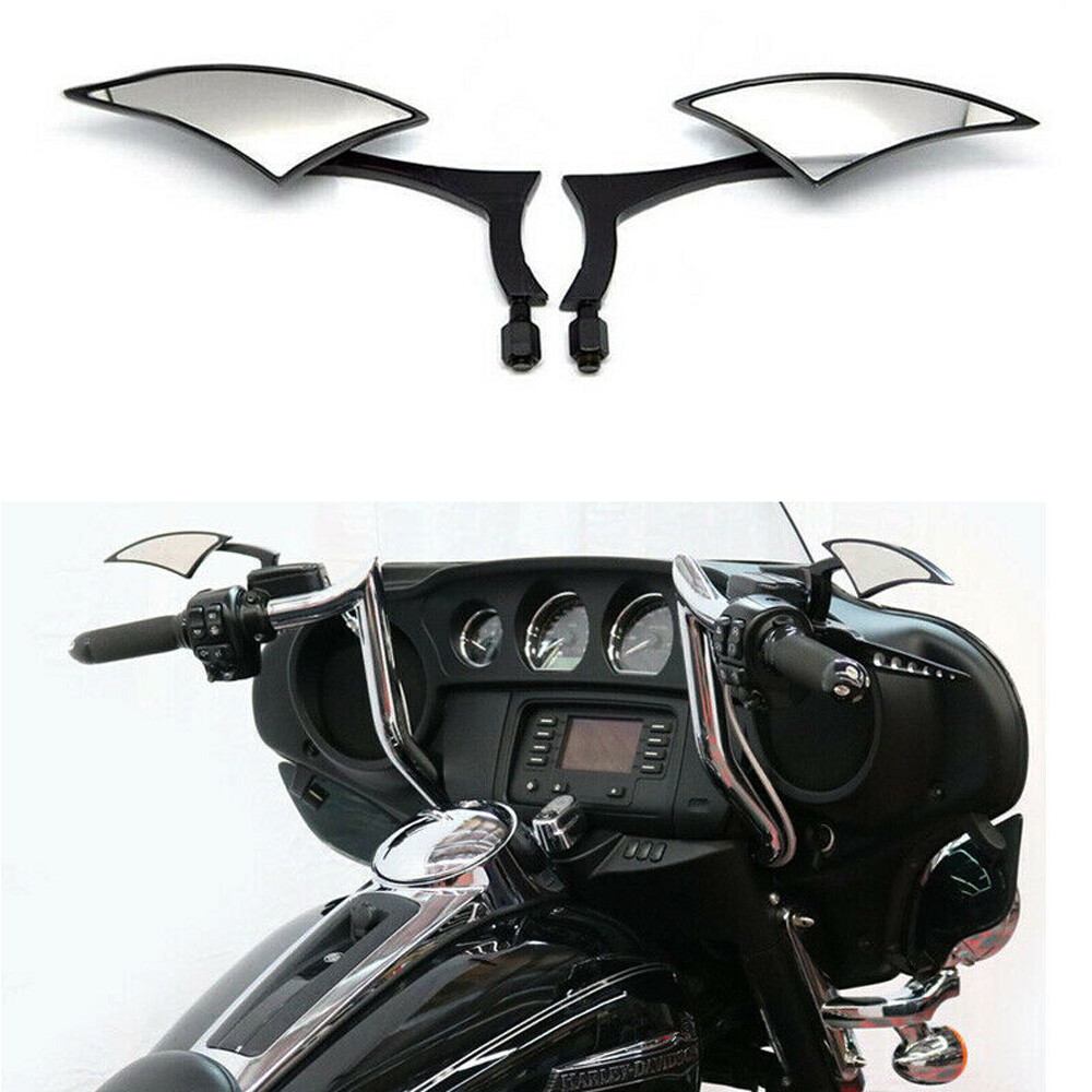 For Honda Fury 1300 Mirror Motorcycle Rear View Side Blade Mirrors Black CNC