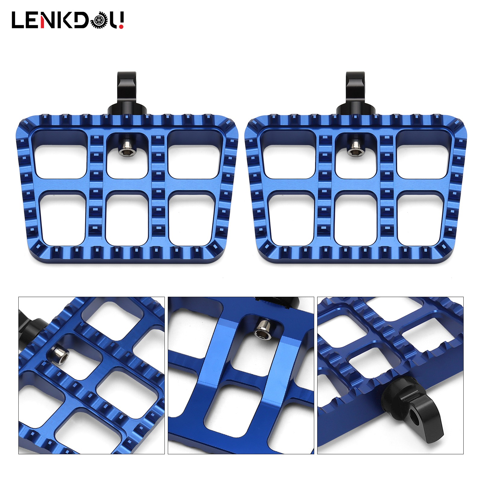 For Harley Blue Floorboards Foot Pegs Shifter Pegs Touring Street Glide Softail