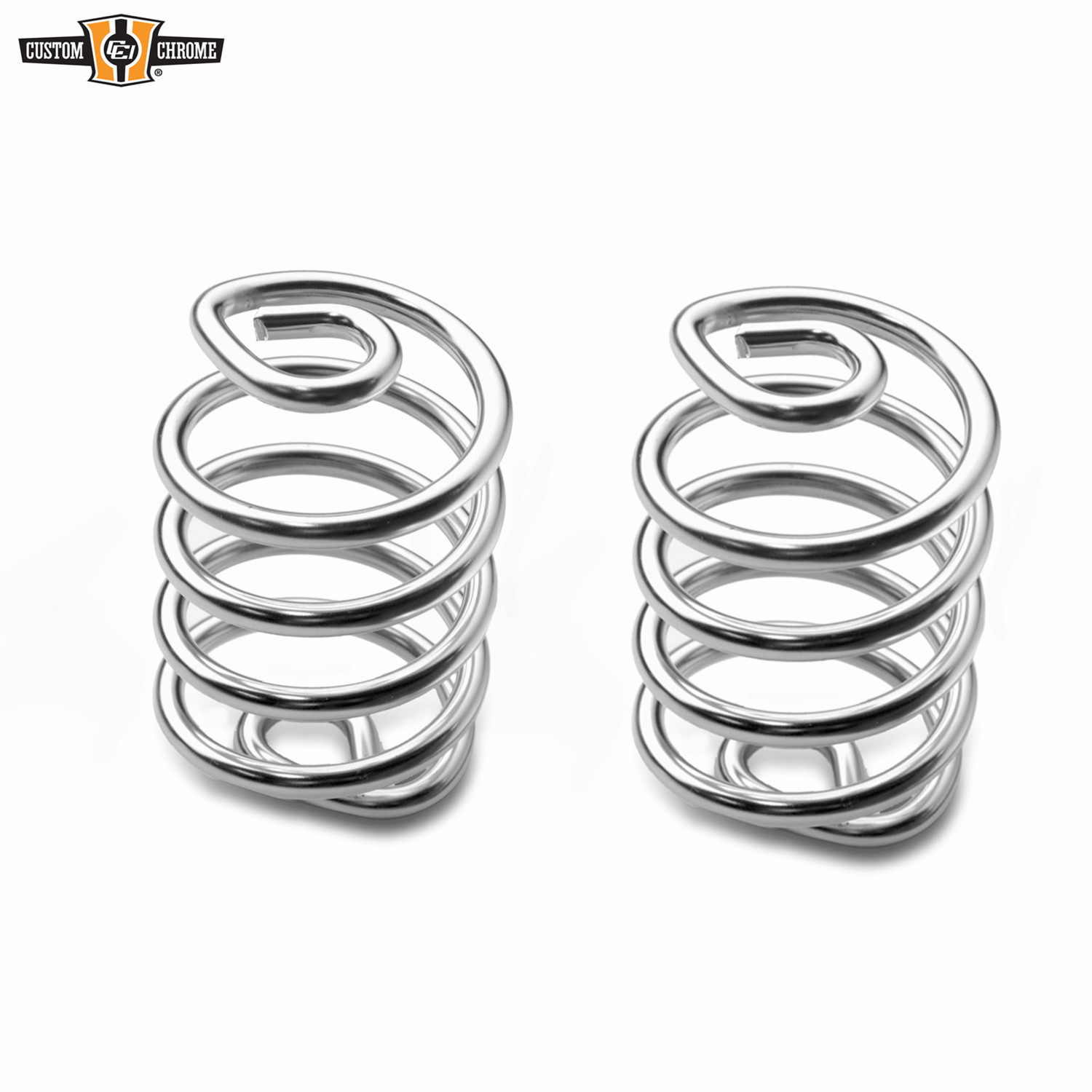 2PCS Chrome 3 inch 3″ Solo Seat Springs Fit For Harley Sportster Chopper Bobber