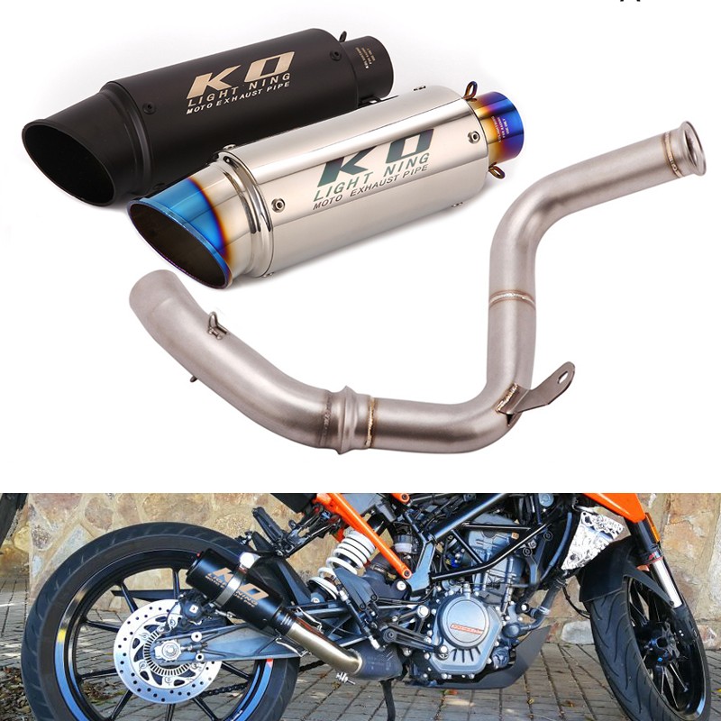 Stainless Steel Modified 51mm Exhaust Pipe for Duke 390 125 250 RC390 2017-2020