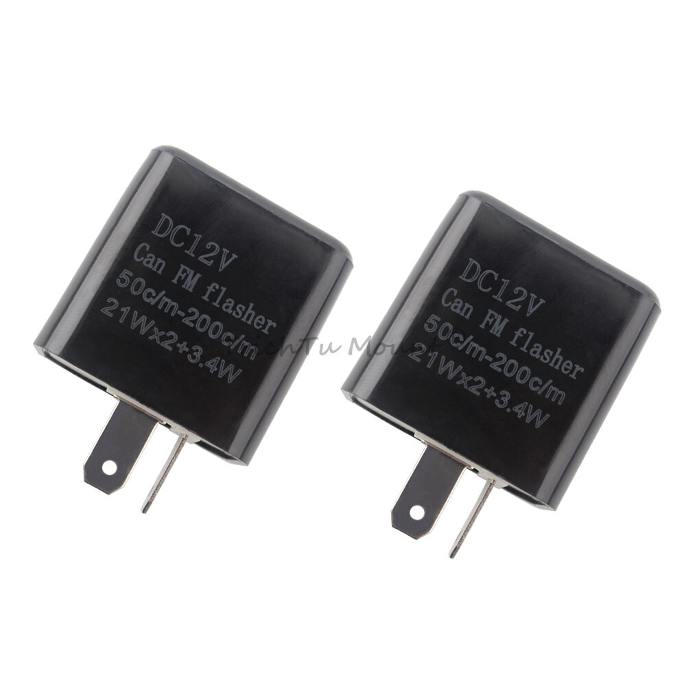 2Pcs 12V Automatic Electronic LED Flasher Relay for Turn Signal Light Fast Flash