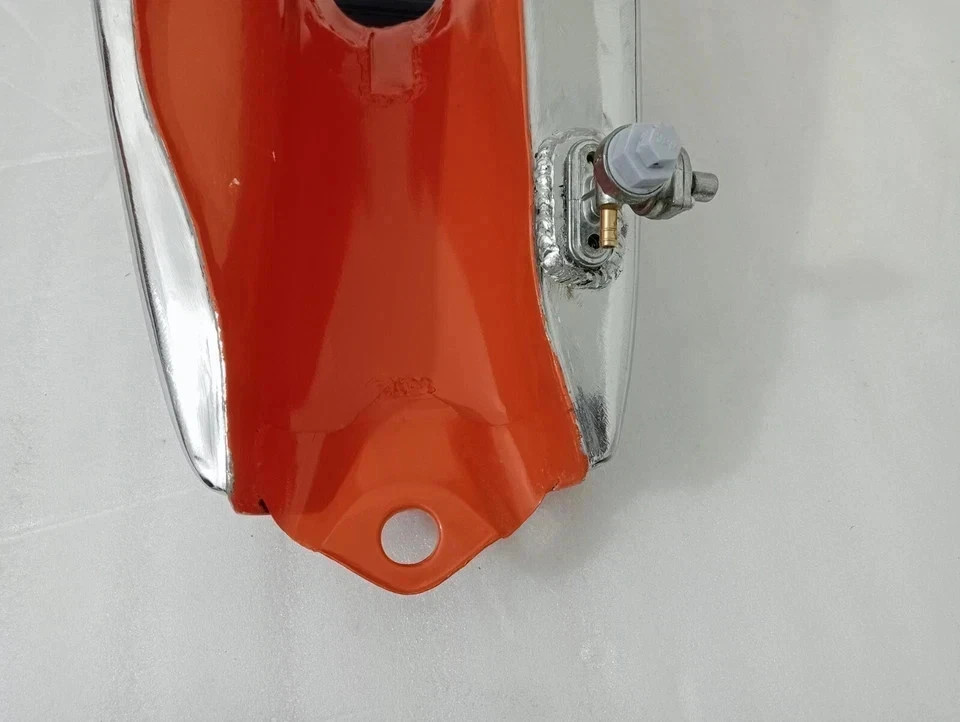 Yamaha XT TT 500 Polished & Orange Painted Aluminium Petrol Fuel Tank 1N5, 1977