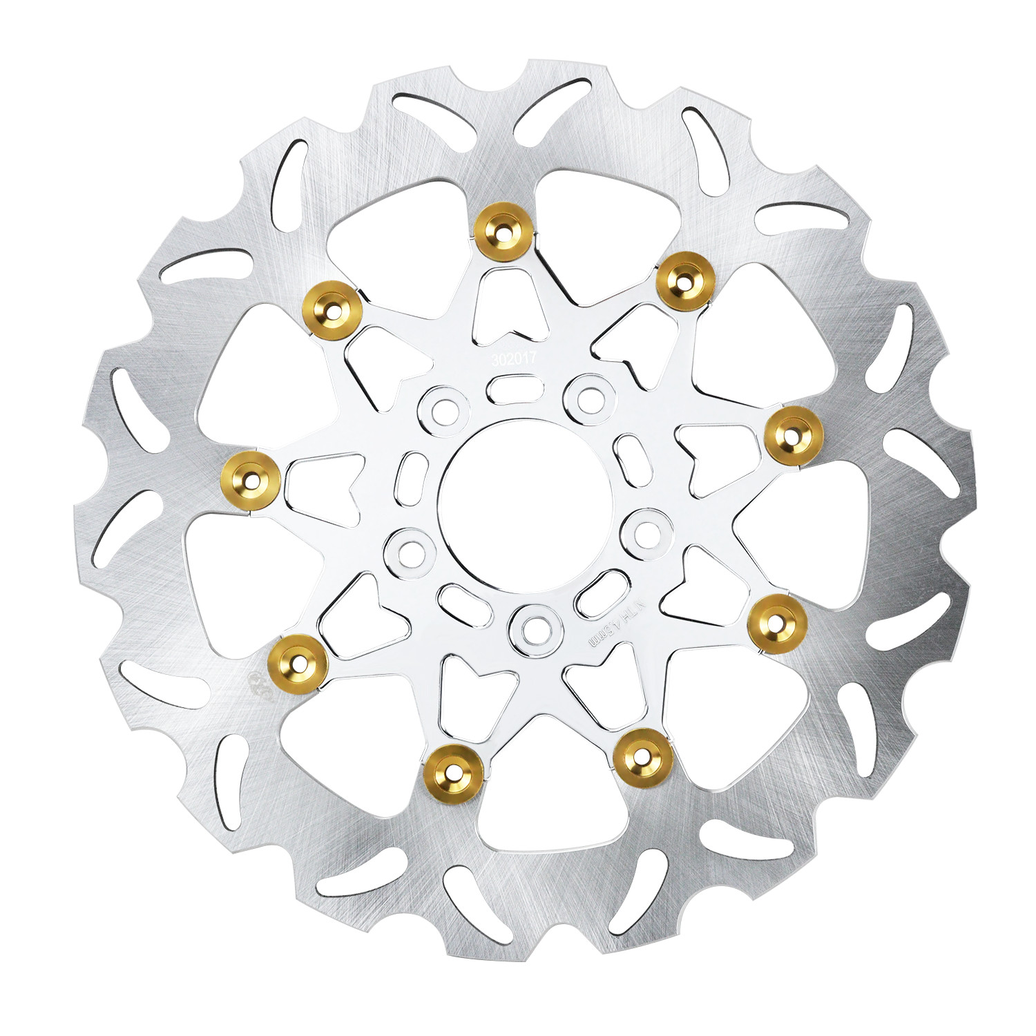 Chrome 11.8″ Front Brake Rotor for Harley 2015-25 Softail FL FX, 2008-23 Touring