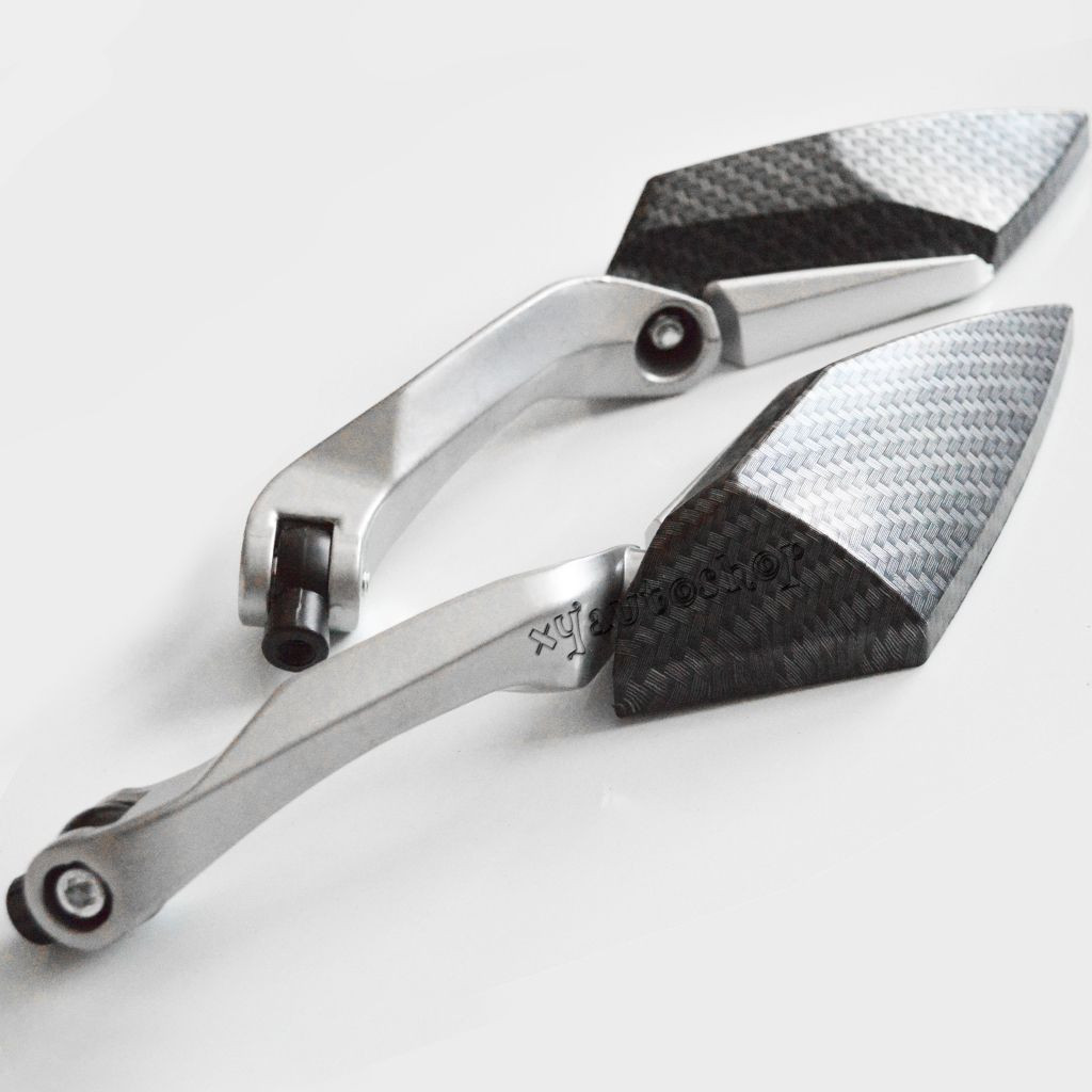 8MM 10MM CARBON GY6 MOTOR SCOOTER REAR-VIEW MIRRORS FOR VITACCI HYOSUNG KYMCO