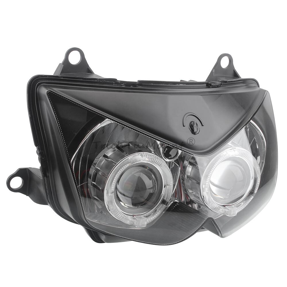 Headlight Red Devil White Angel Eye Projector For Kawasaki Z1000 Z750 NINJA 250R