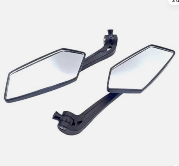 2 PCS Motorcycle Rear View Mirrors, 360-degree Adjustable Wide Angle Rear View