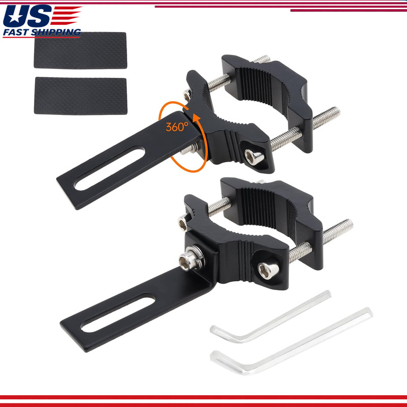 Adjustable Light Bar Mount Brackets, Aluminum Anodized, 360° RotatablSize: Large