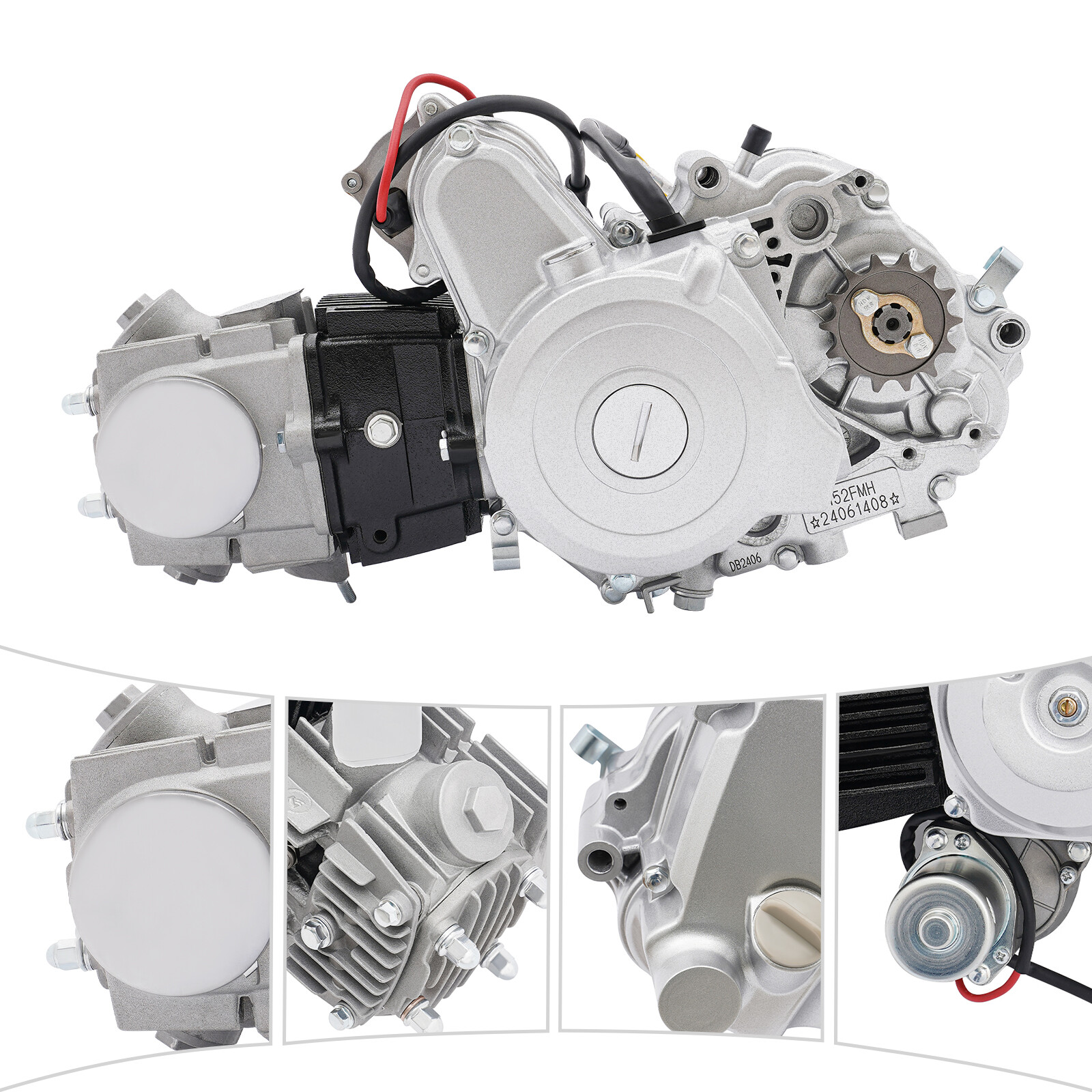 4Stroke 110cc Engine Motor Auto Transmission for 50cc 70/90/110cc Dirt Pit Bike