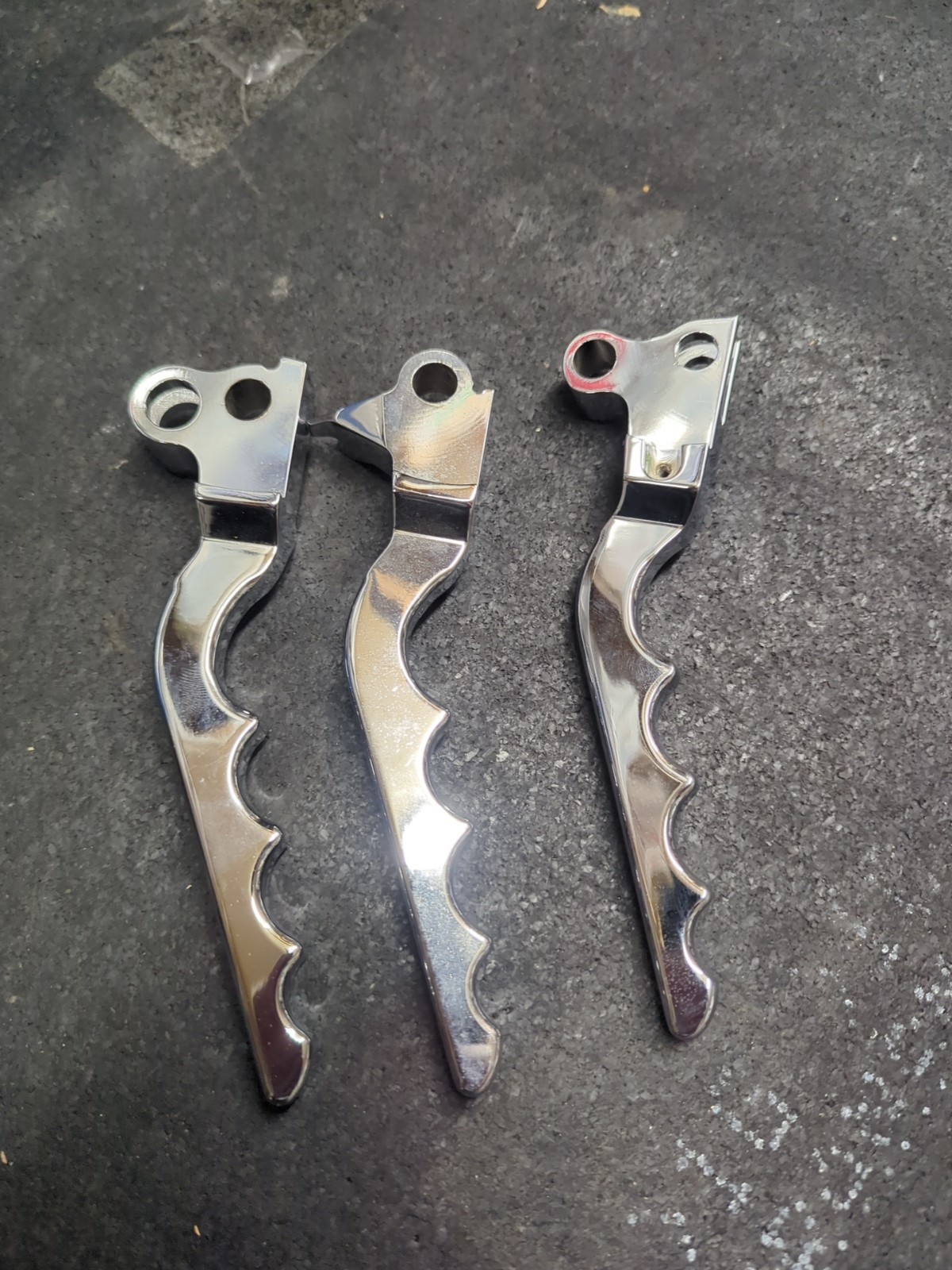 Lot Of Aluminum Chrome Brake Clutch Lever For Harley