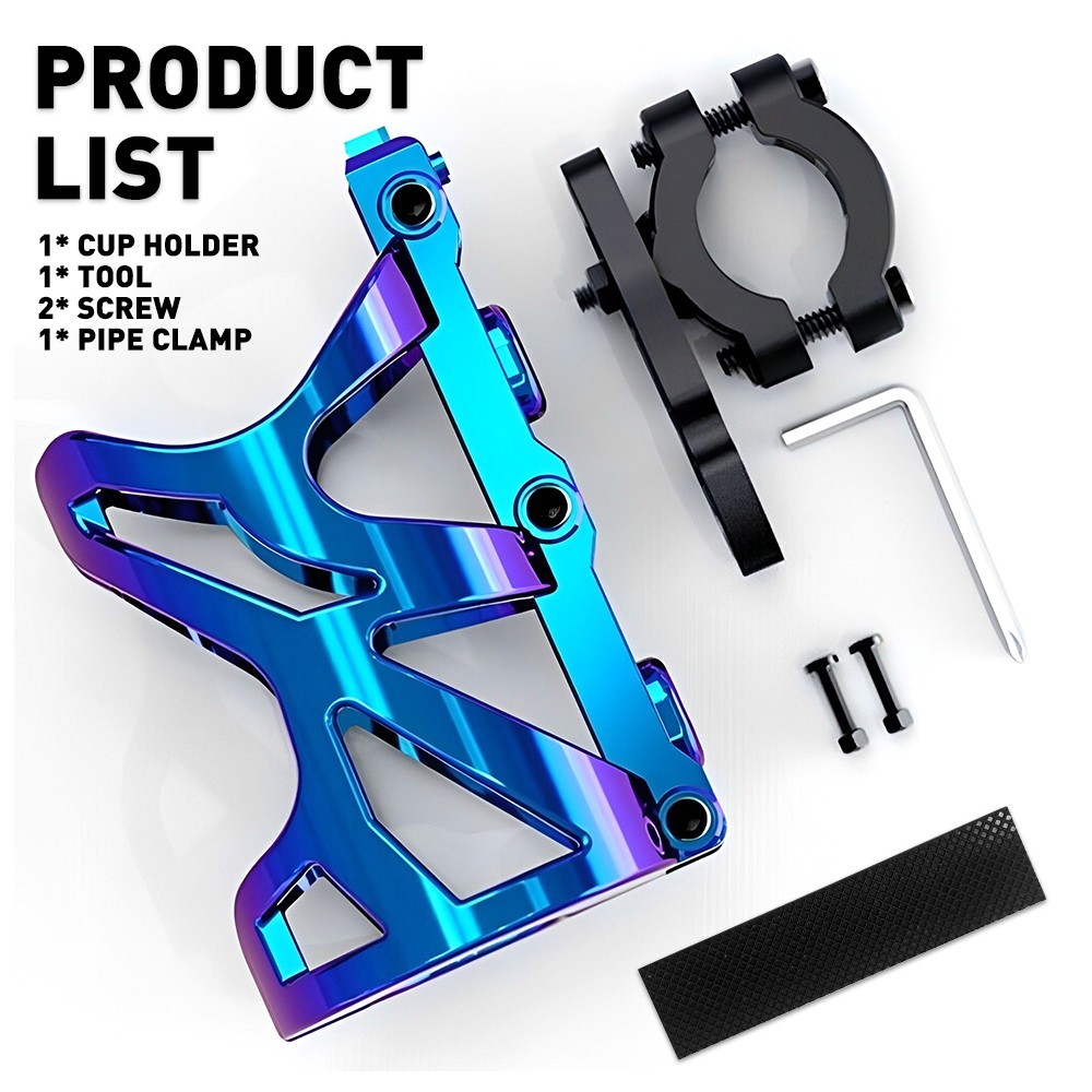 Motorcycle Cup Holder Handlebar Mount Beverage Drink Water Bottle for ATV Bike