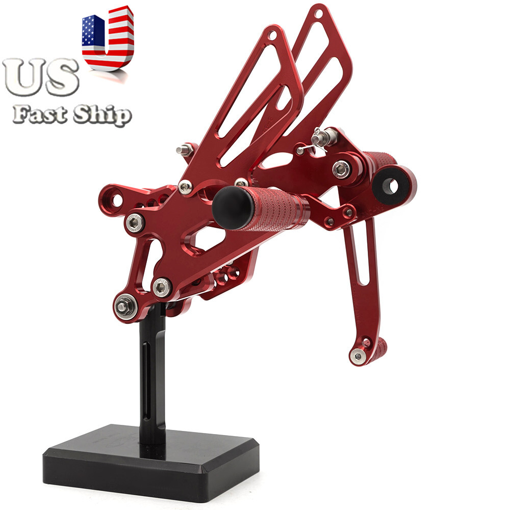 CNC Rearsets Footpeg Footrest Fit Yamaha YZF R6 R6S 2006-2023 2022 2021 2020 Red