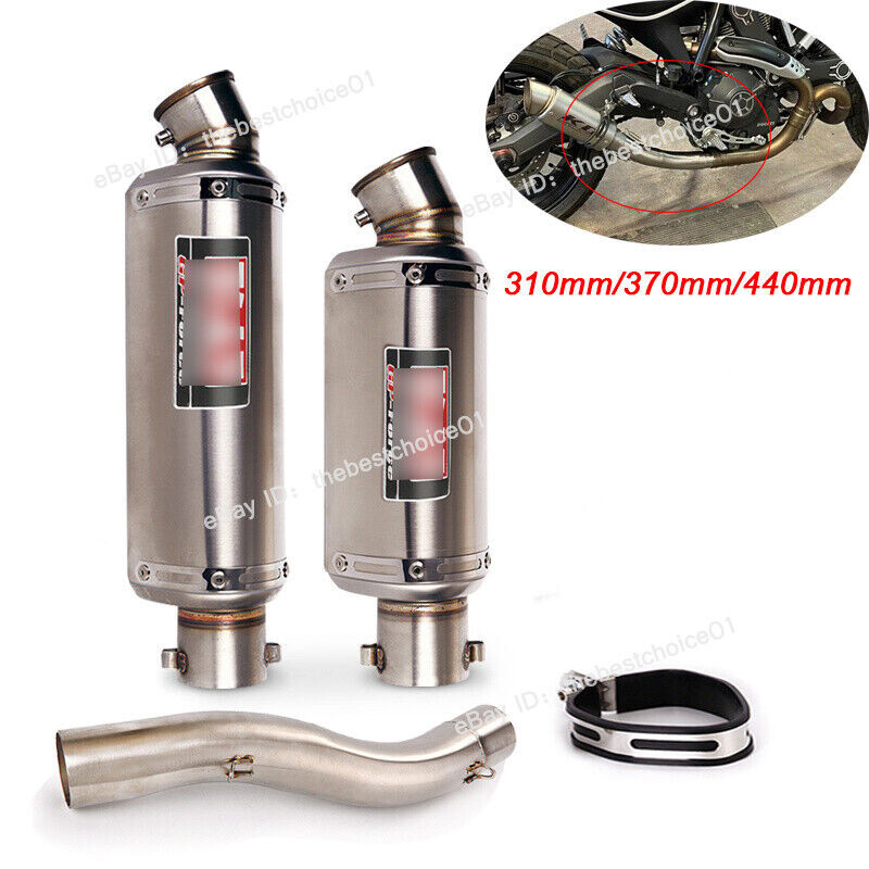 For Ducati Scrambler Icon Classic Monster 797 Mid Exhaust Link Pipe Muffler Tips