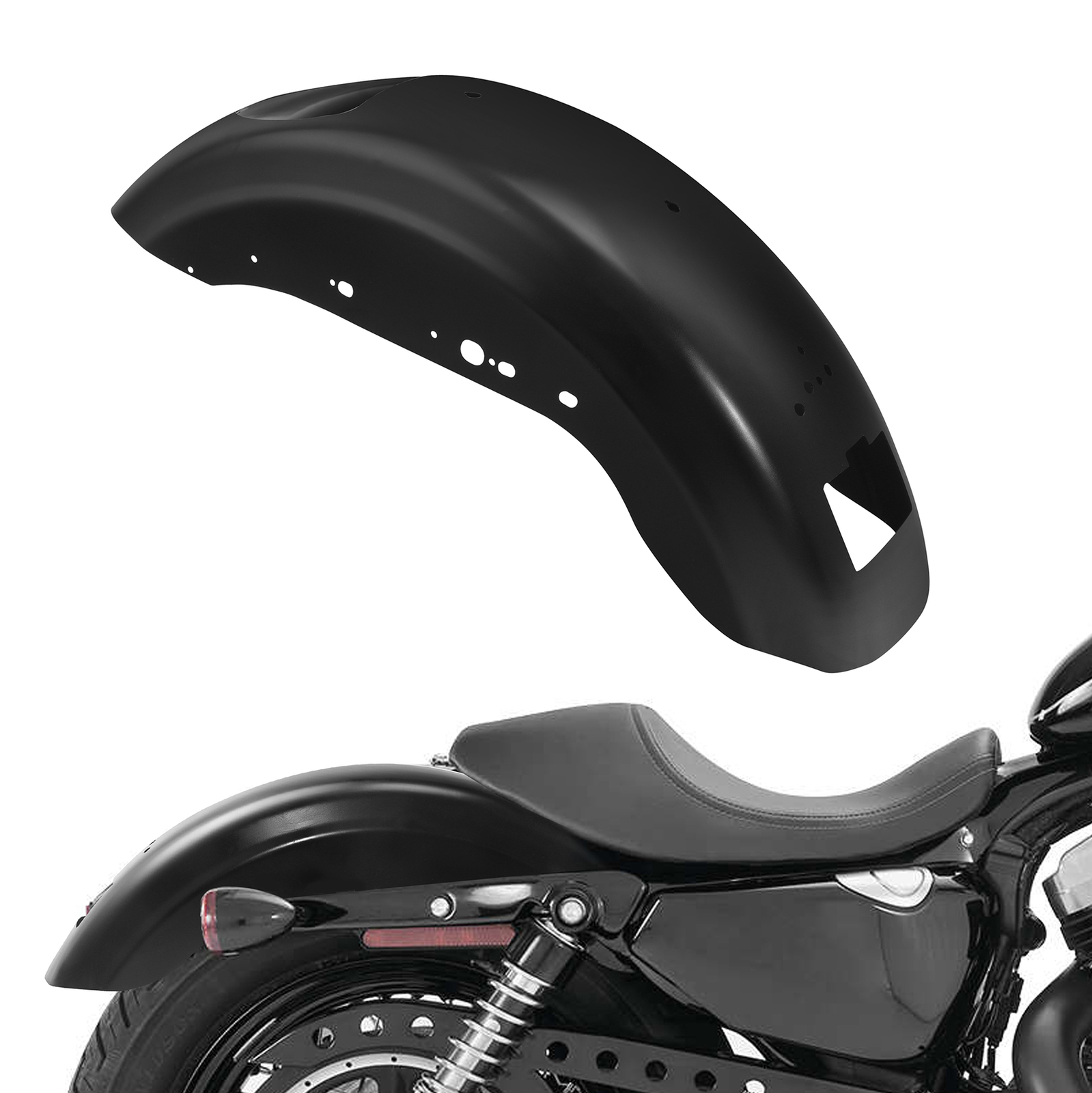 Rear Fender Fit For Harley Sportster XL 883 1200 Low Custom Roadster 2007-09