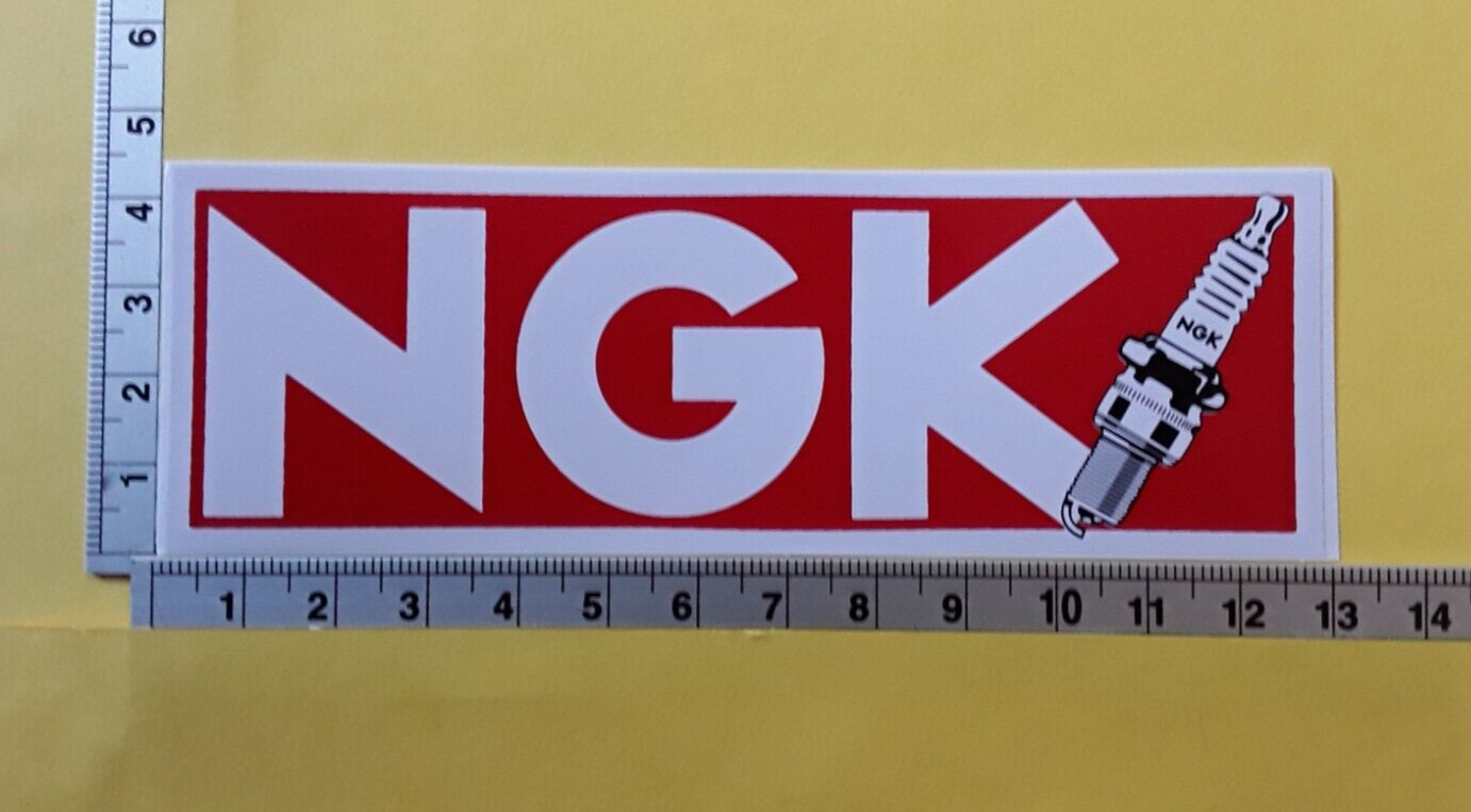 NGK SPARK PLUGS MOTORSPORT RALLY RACING VINYL DECAL STICKERS x 2 UK SELLER