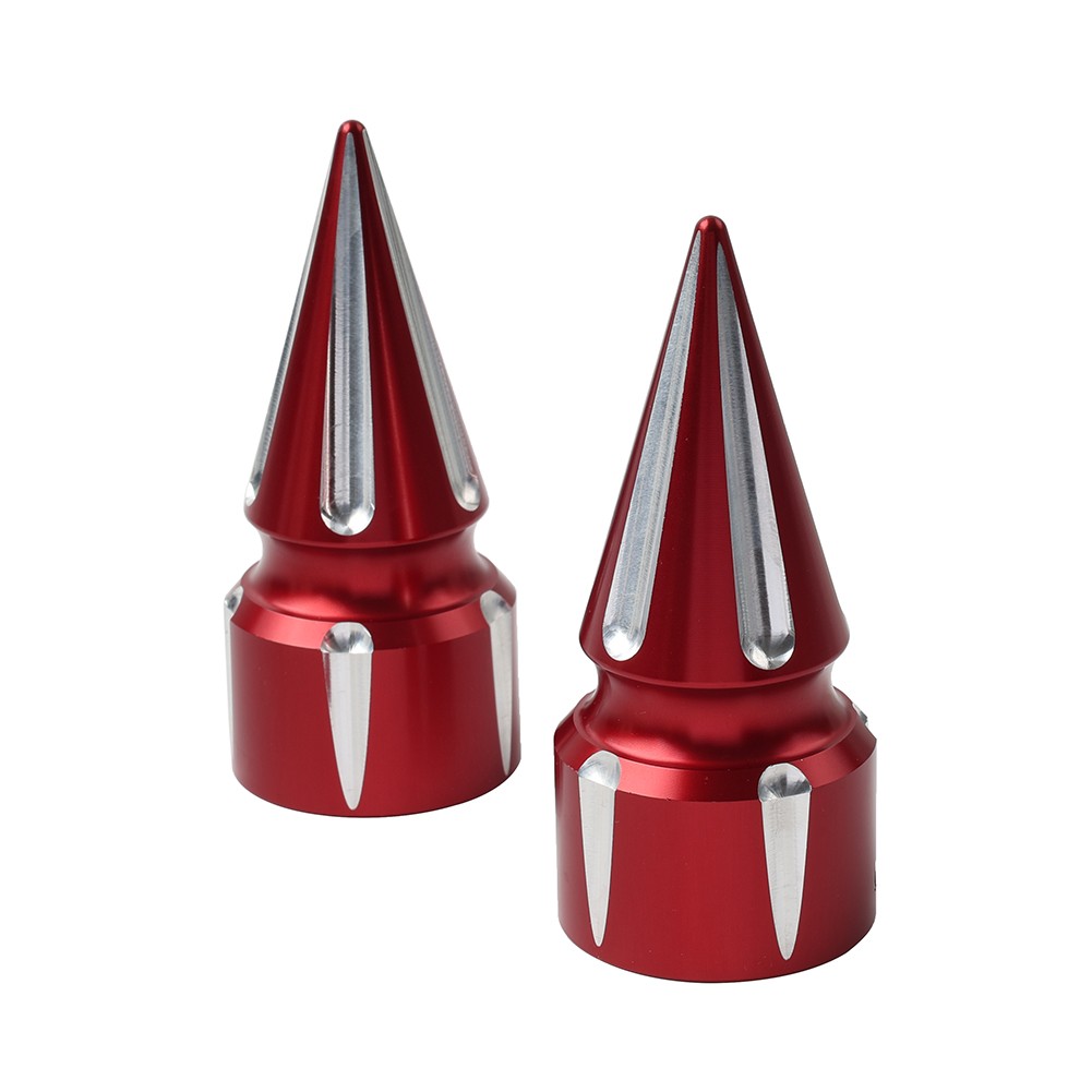 Front Axle Cap Nut Cover 3.6″ Inch Red For Harley Softail 07+ Dyna 08+ Street
