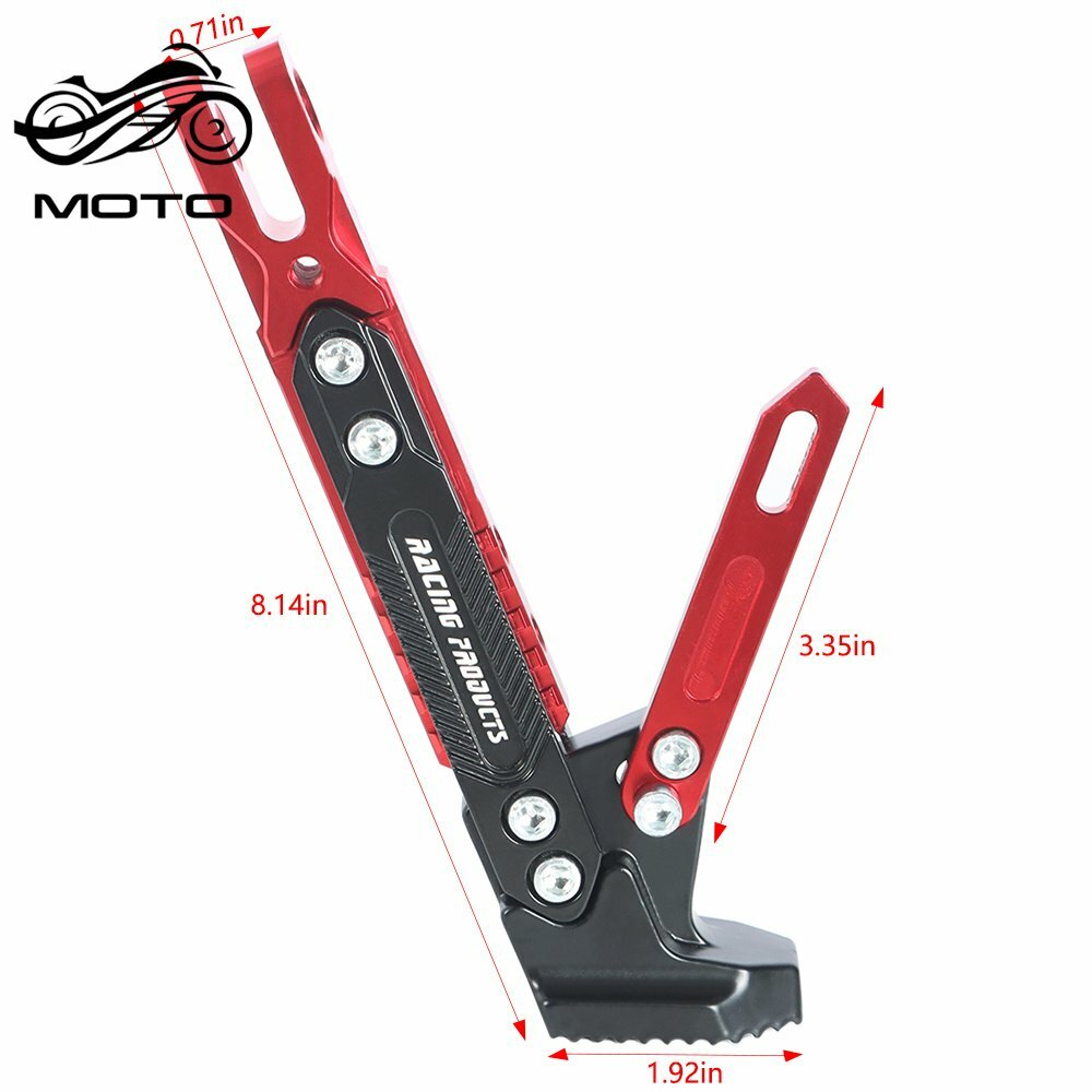 Motorcycle CNC Aluminum Alloy Kickstand Foot Side Support Kick Stand Adjustable