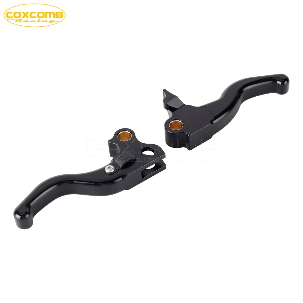 2 FINGER 4.8″ CNC Aluminum Brake Clutch Lever For Harley Dyna Super Glide FXDF