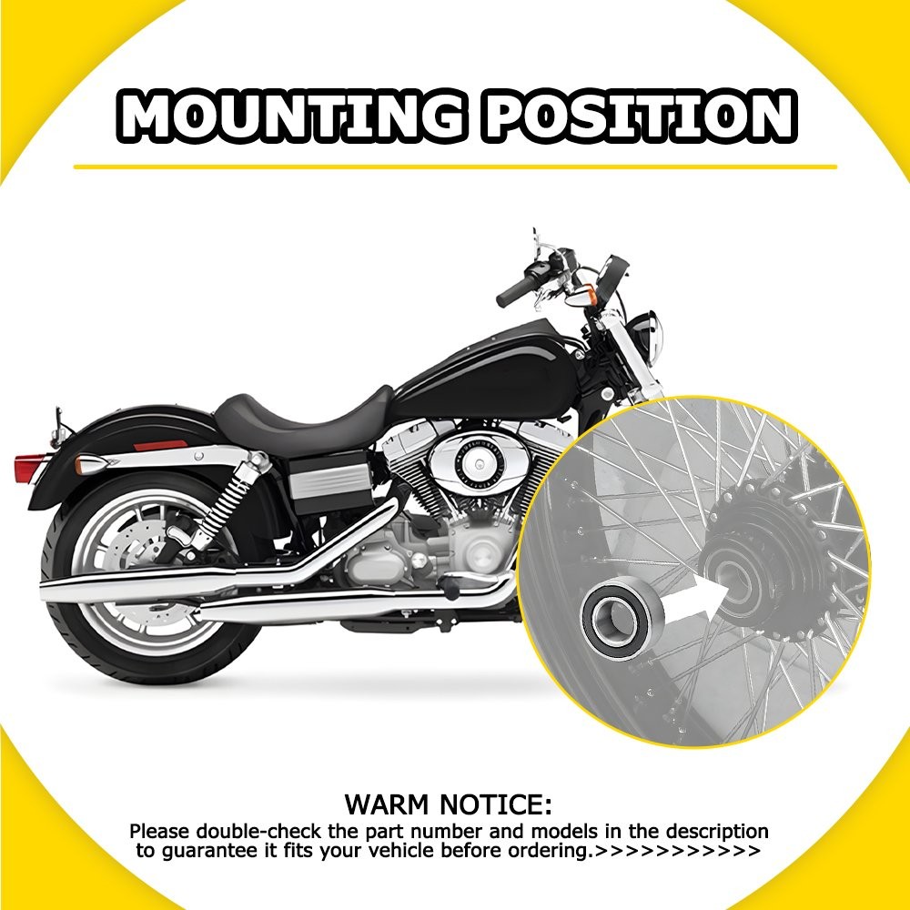 1X Axle Sealed Wheel Bearings Kit Front / Rear 9247 For Harley Touring 2000-2007
