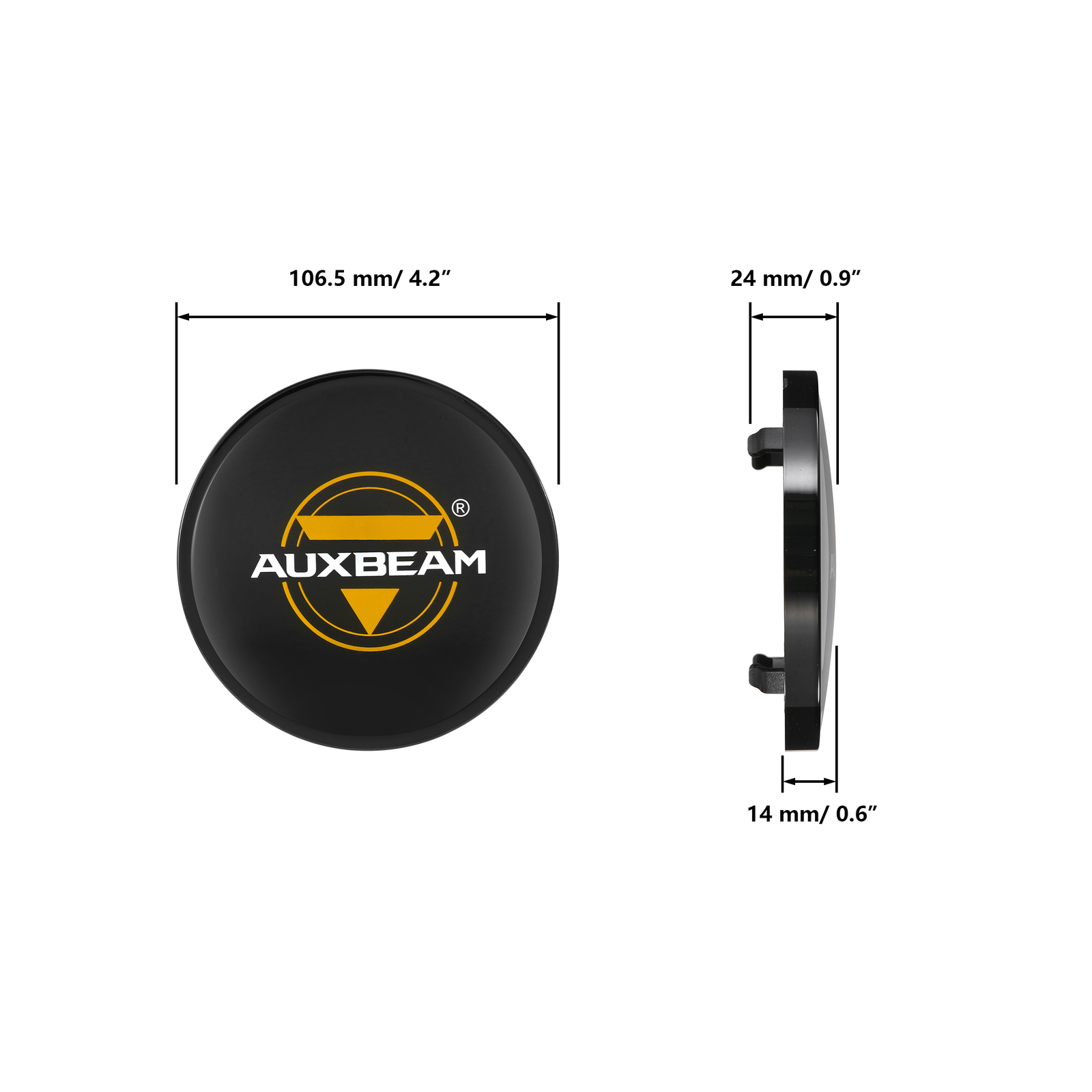 AUXBEAM Motorcycle 4″ LED Driving Work Lights Pods Hi-Lo Auxiliary Pods & Cover