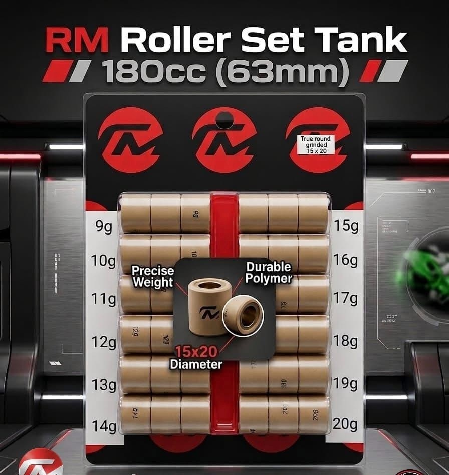 Chuma Tank 200 EFI 63mm 180cc model Performance Roller Weight Tuning Kit 15×20