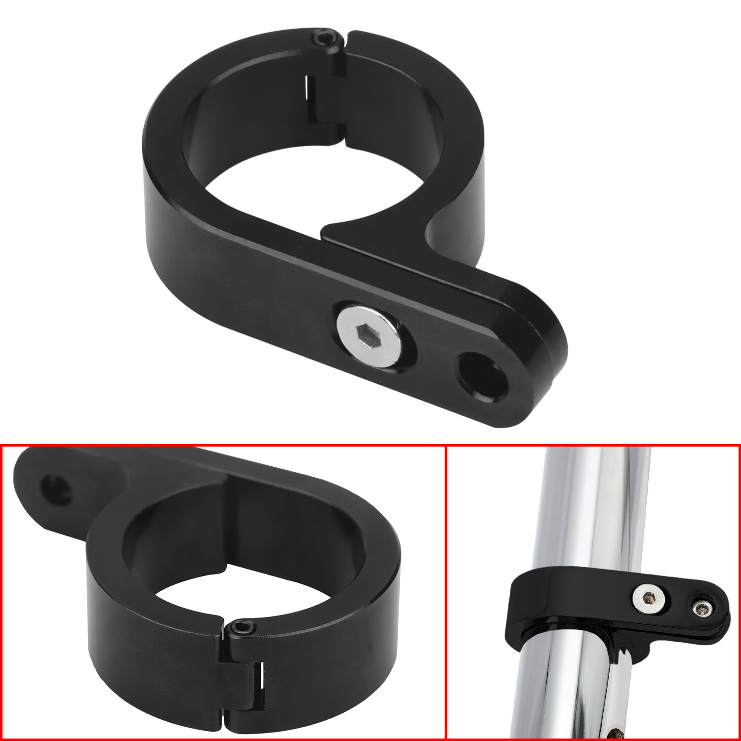 1.25″ 32mm Handlebar Mounts Clamp Clock For Harley Softail Electra Street Glide