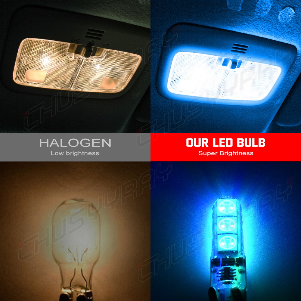 LED T10 Remote Control W5W Wedge RGB Color Changing Car Light Bulbs 6SMD 5050
