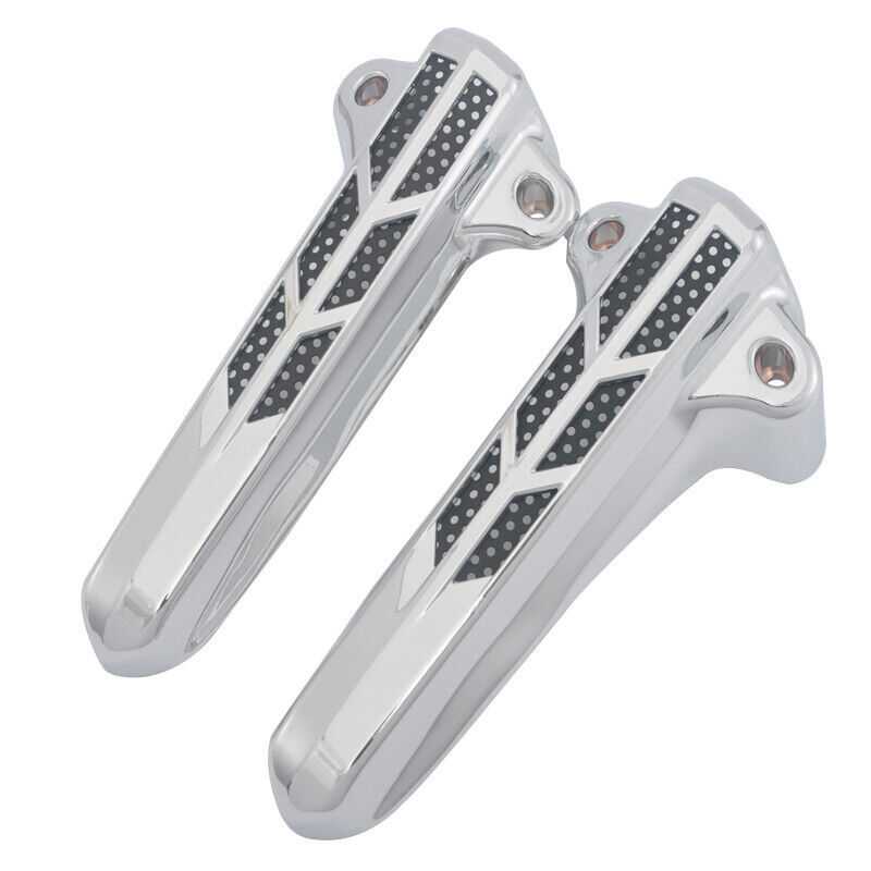 2X Chrome Front Fork Lower Leg Covers Slider For Harley Touring FLHX FLHTK FLHR