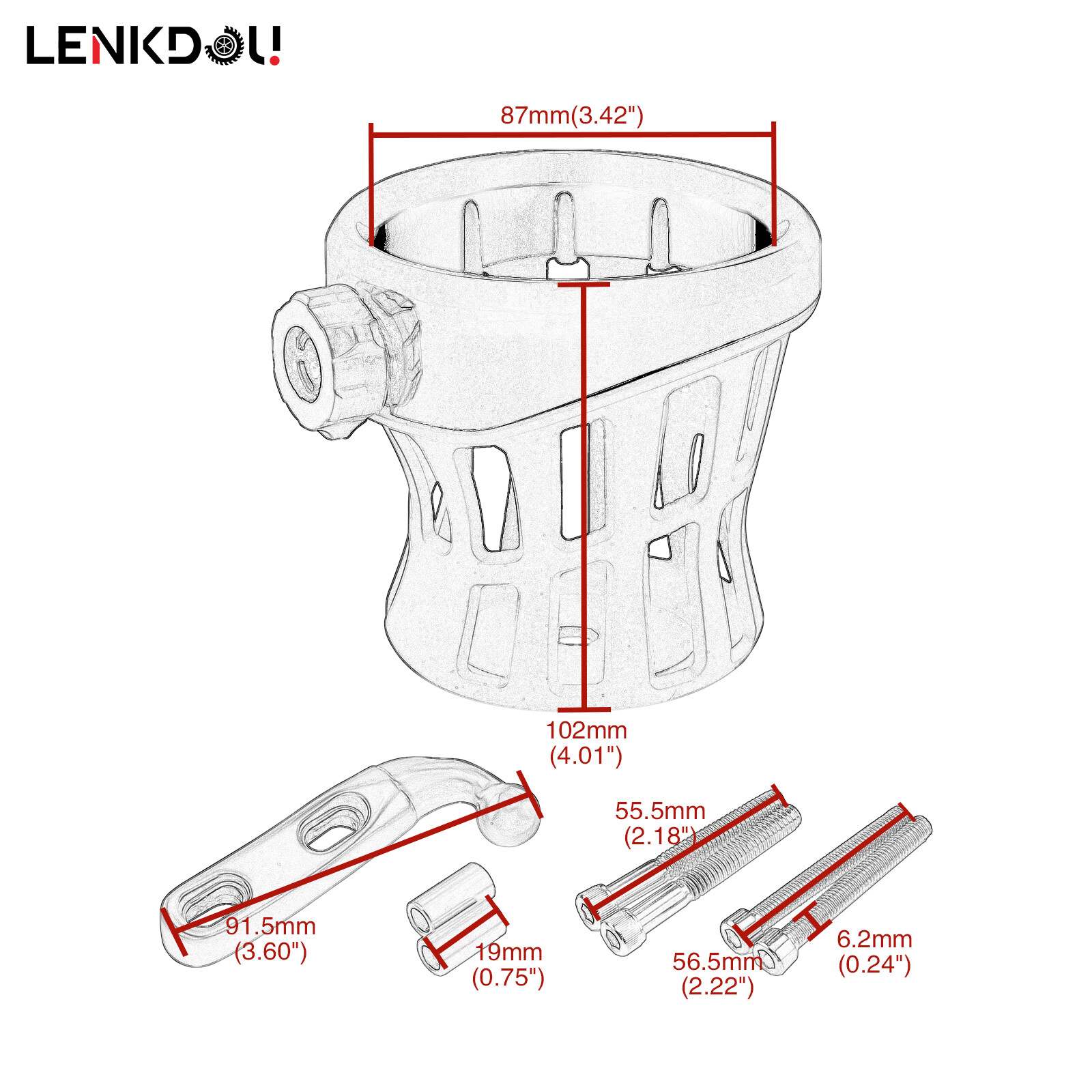 1X Drink Cup Water Bottle Holder For Harley Touring Road King Electra Road Glide