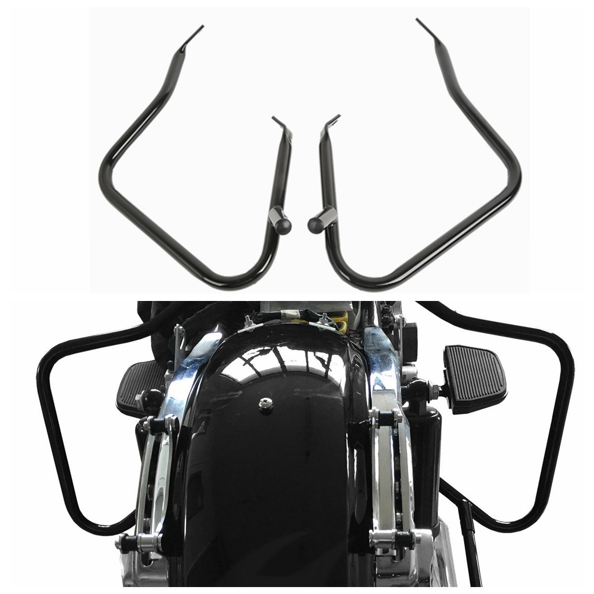 Saddlebag Guards Bar Fit For Harley Touring Electra Road Street Glide 2014-2024