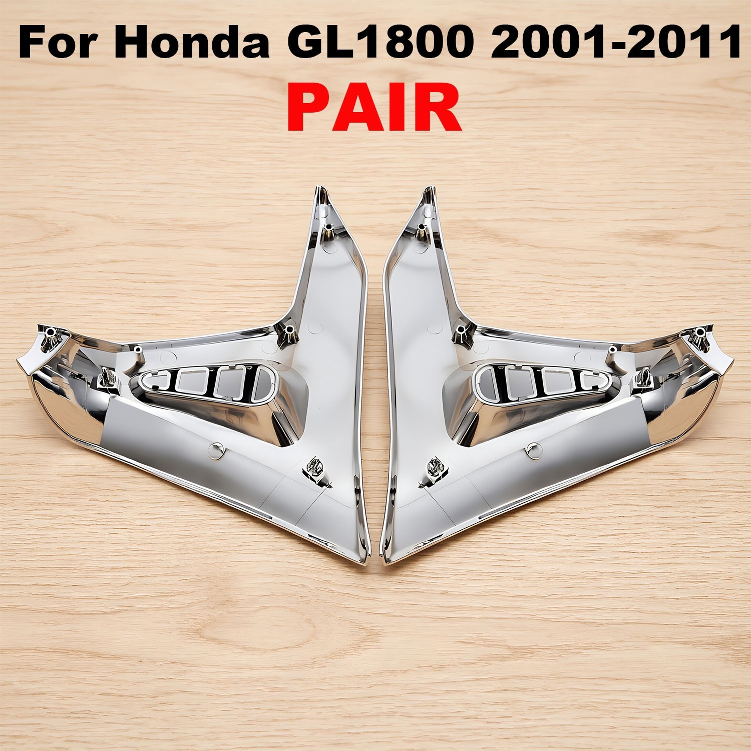 Left&Right Side Fairing Trim Cover Fit For 2001-2011 Honda Goldwing 1800 GL1800