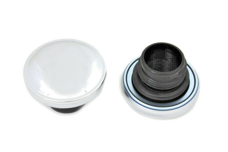 Harley Gas Caps Fat Bob Split Tank Chrome Set FXR EVO 84-95 V-Twin 38-0321 X8