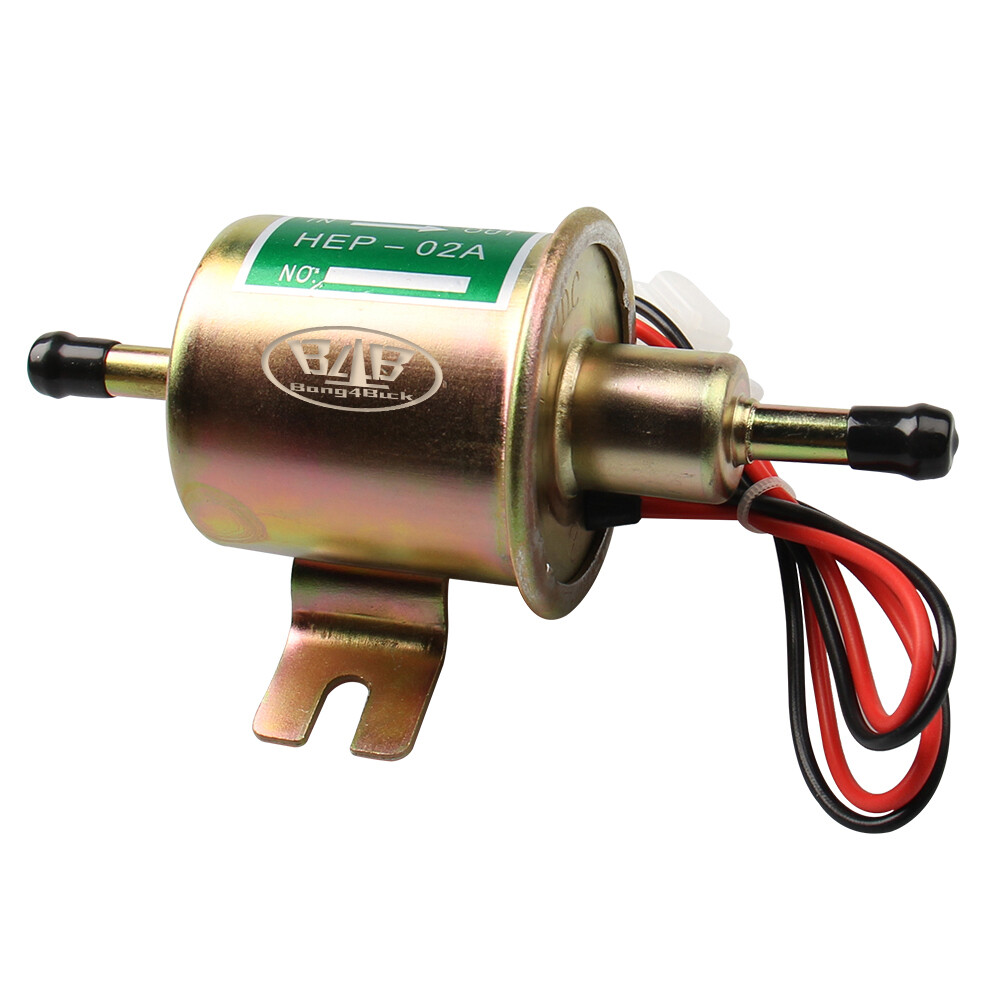 Universal 12V Electric Fuel Pump Diesel Gas 5/16 Inch Inline 4-7PSI Low Pressure